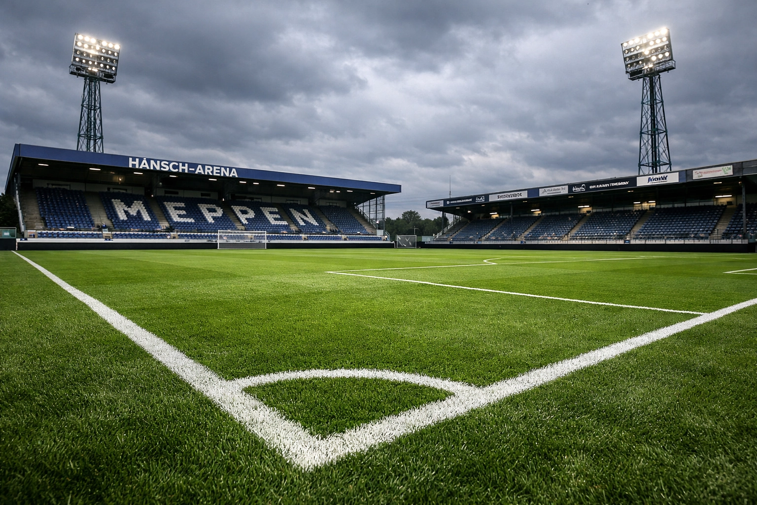 Hänsch-Arena in Meppen vor dem Regionalliga-Spiel gegen Norderstedt am 28.03.2026