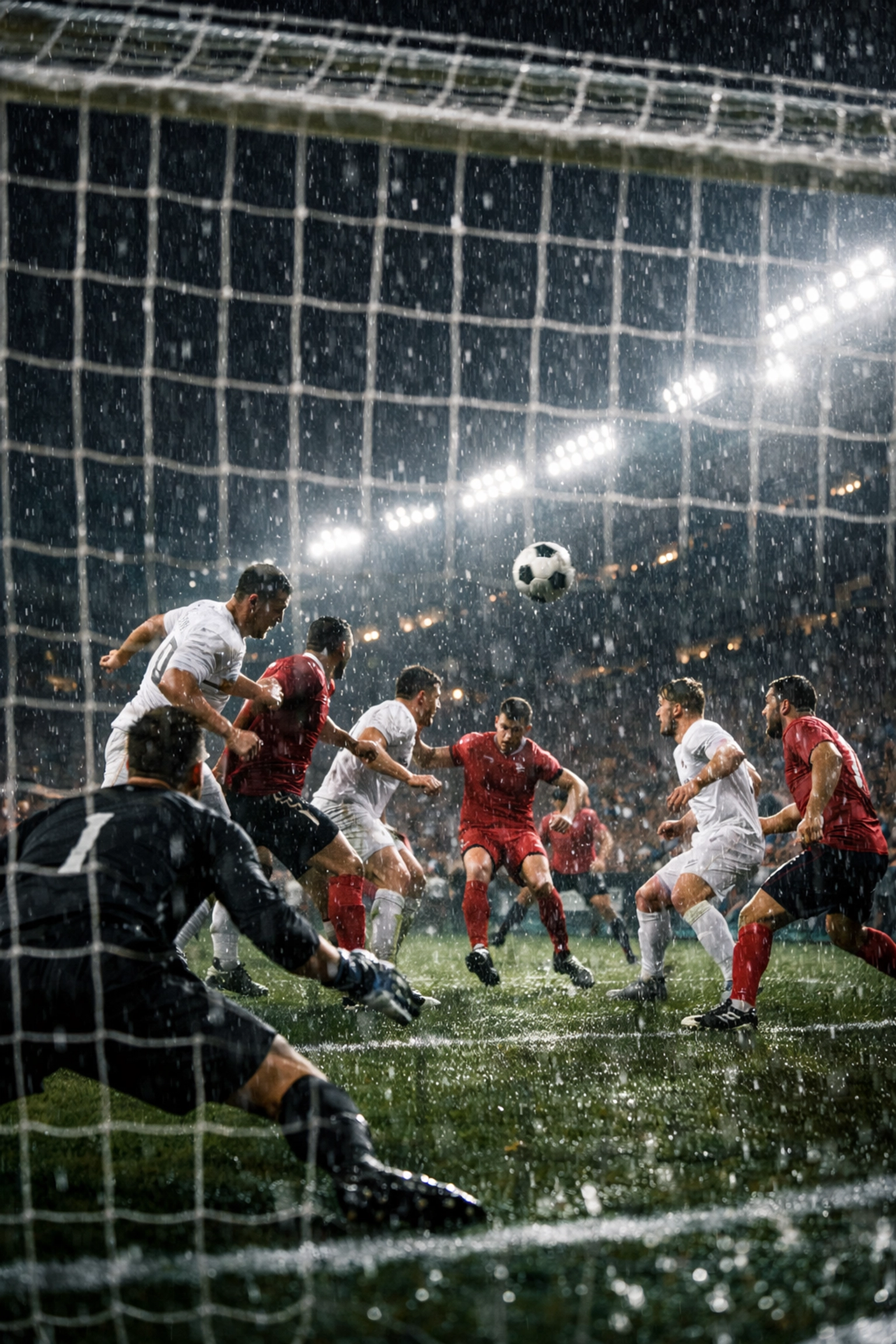 Intensive Spielszene im Strafraum als Basis für strategische In-Play Analysen.