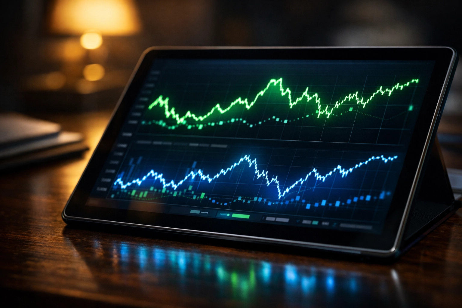 Analyse von Markttrends und Quoten für Newcastle gegen Manchester United auf einem Tablet.
