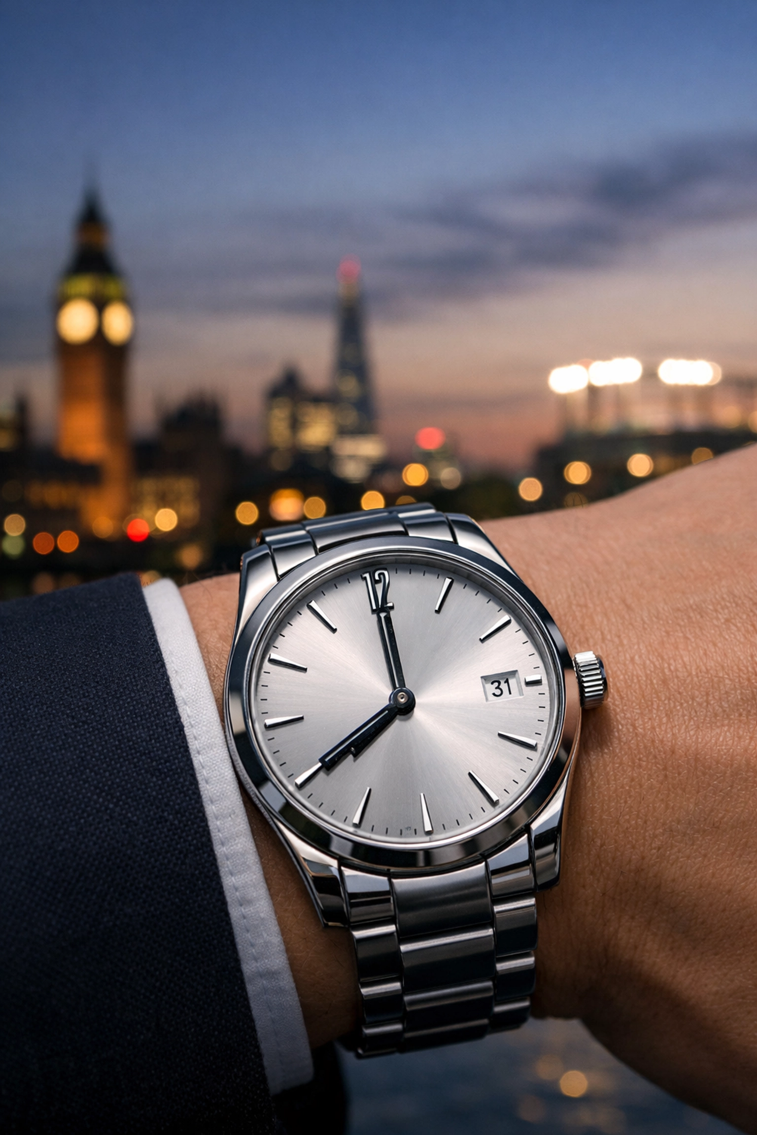 Symbolbild für das Timing von sportwetten tipps vor der Londoner Skyline.