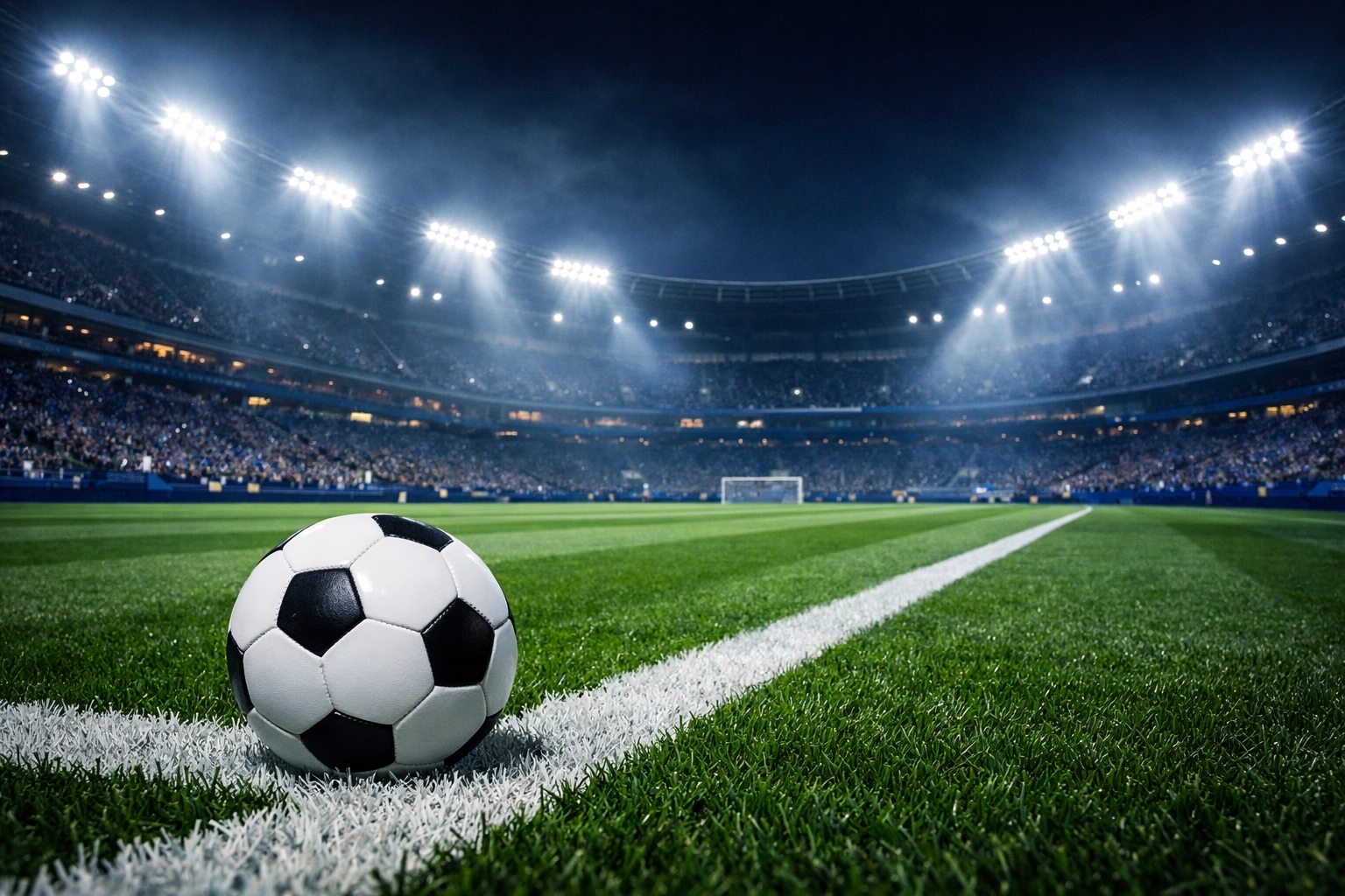 Fußballstadion unter Flutlicht zur La Liga Analyse von Celta Vigo gegen Real Madrid.