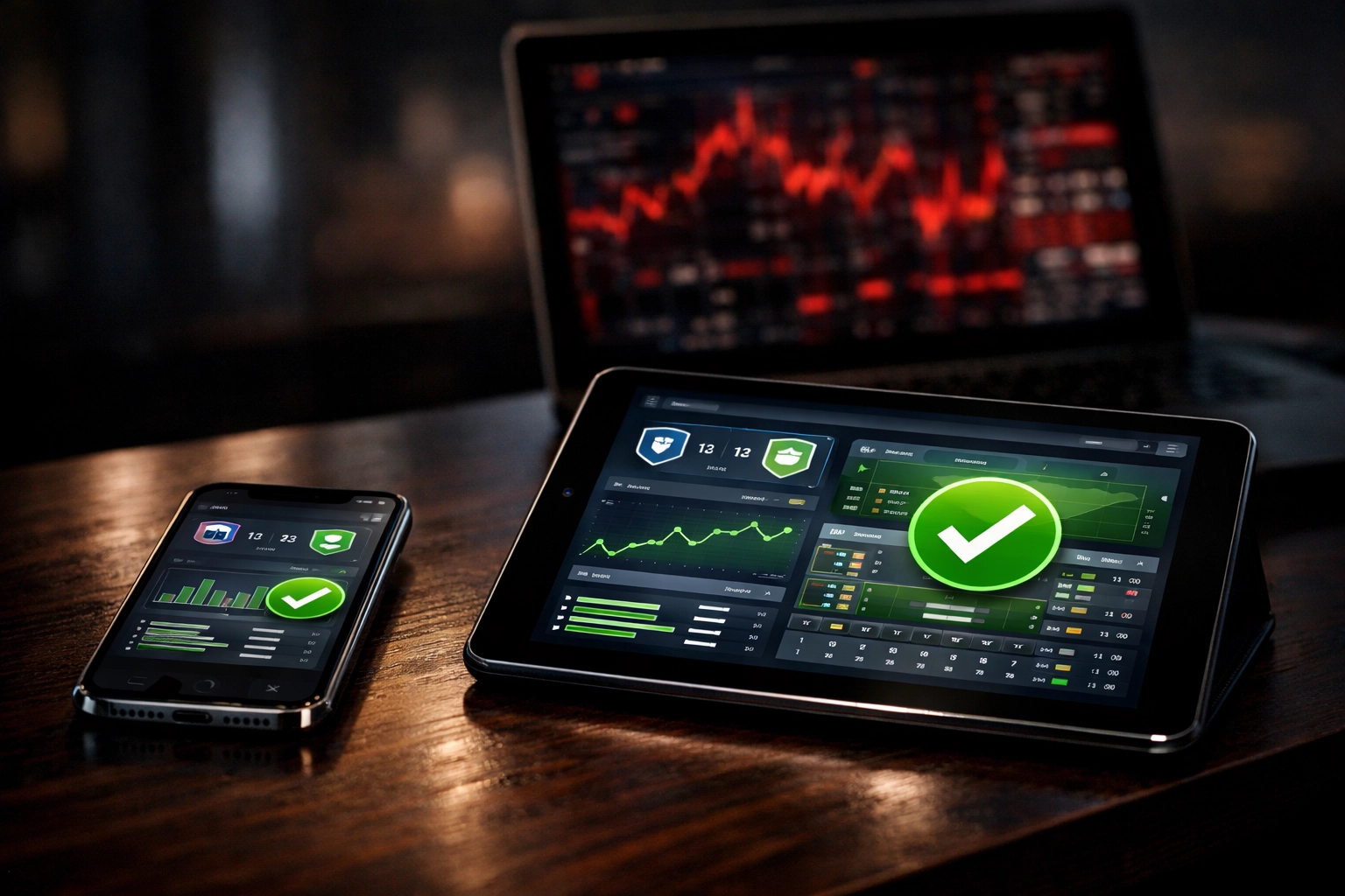 Vergleich zwischen lizenzierten Sportwetten und dem illegalen Markt auf Smartphone und Tablet.