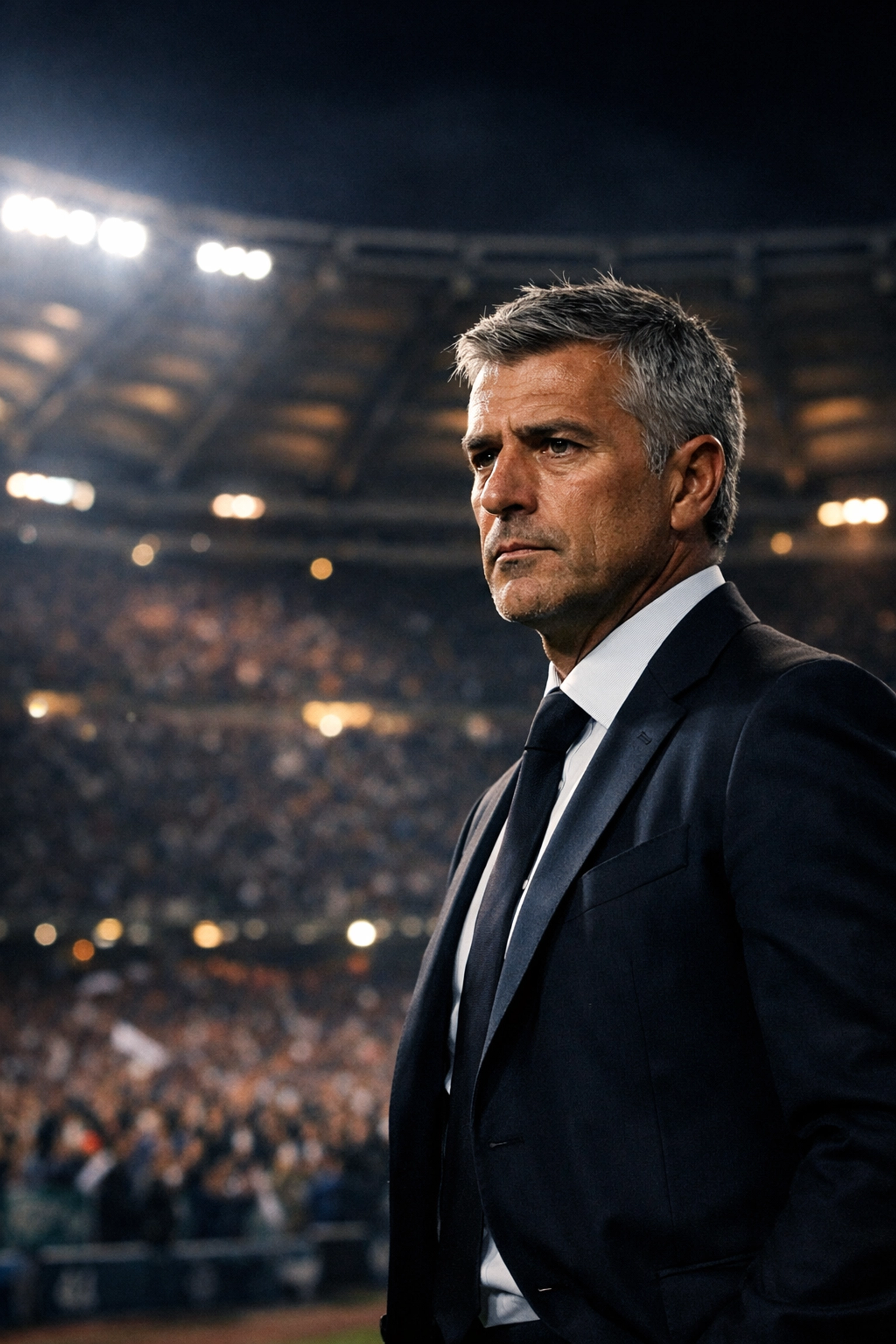 Trainer am Spielfeldrand im Stadio Olimpico bei der Serie A Partie Lazio gegen Milan.