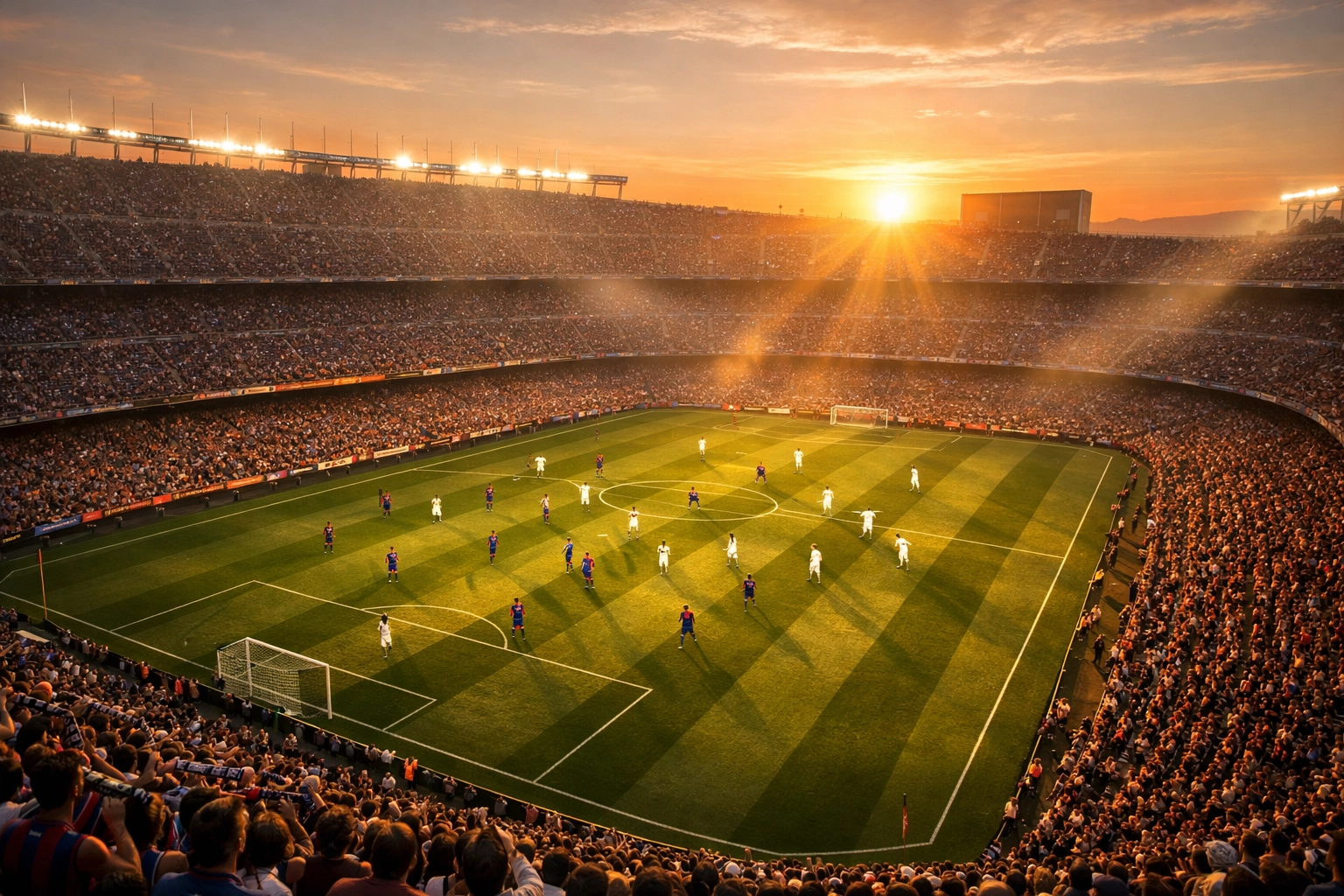 Taktische Aufstellung beim Frauen-Clásico zwischen FC Barcelona und Real Madrid im Stadion.