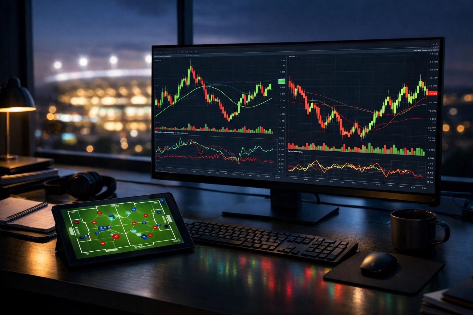 Analyse von Quotenbewegungen und Markttrends an einem professionellen Analysten-Arbeitsplatz.