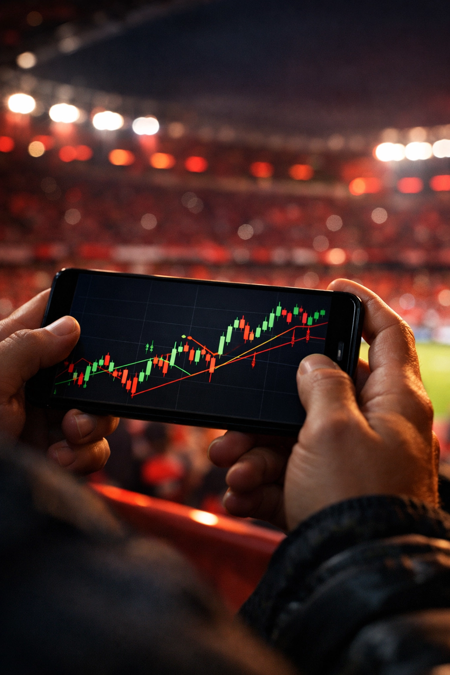 Smartphone mit Quotenbewegungen und Markttrends für Sportwetten Tipps zur 2. Bundesliga.