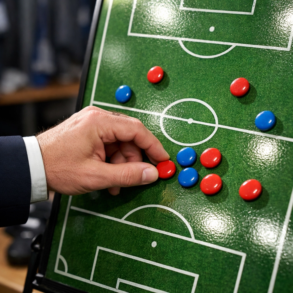 Taktische Umstellung auf einer Strategietafel zur Bewertung von Live-Trends