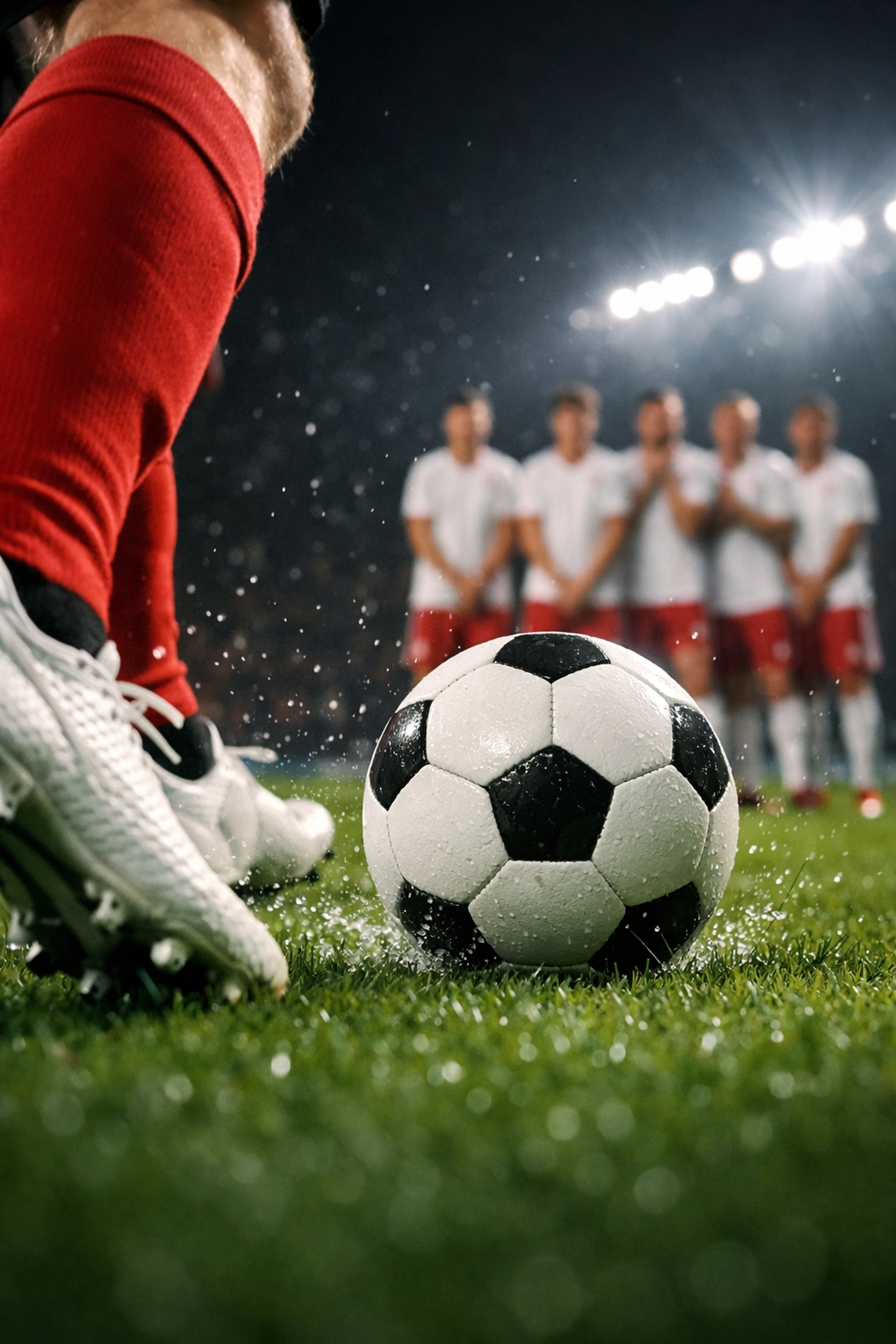 Spieler des FC Bayern am Ball vor der gegnerischen Abwehr von Union Berlin in der Allianz Arena.