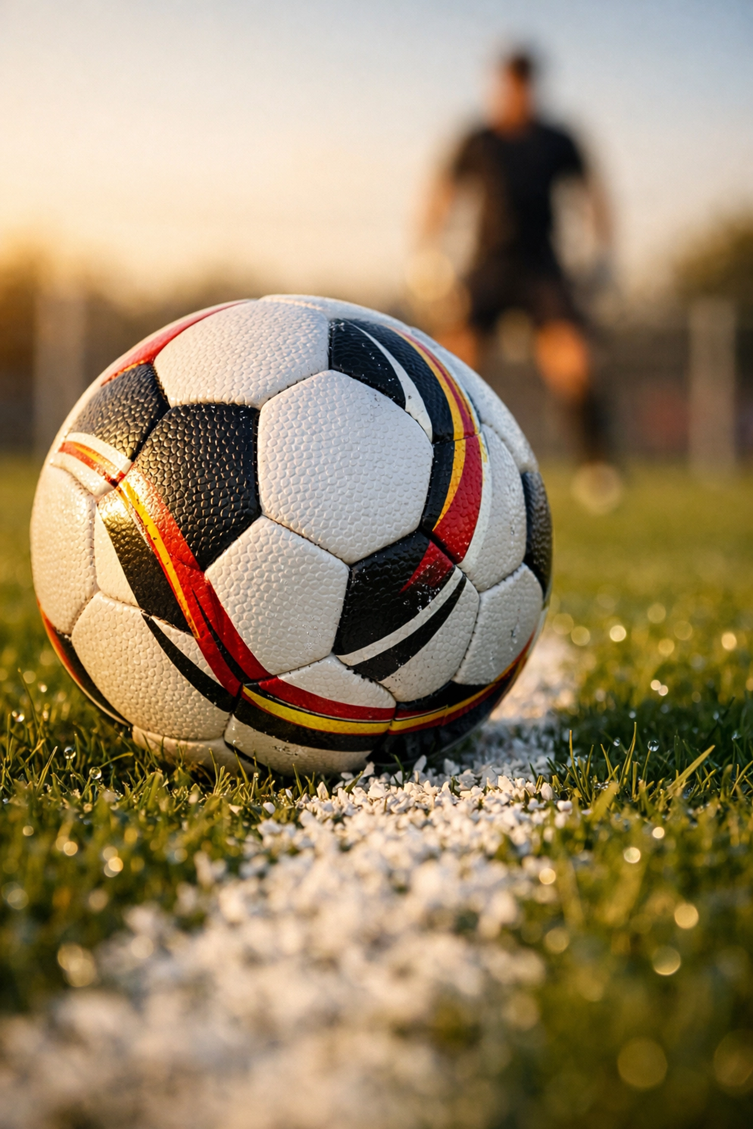 Fußball auf der Linie als Symbol für Disziplin und präzise statistische Auswertung von Spieldaten.