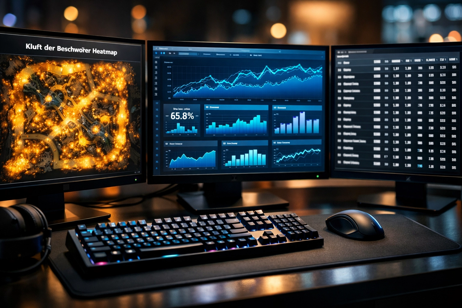 League of Legends Analyse-Dashboard mit Statistiken und Heatmaps für präzise E-Sports Prognosen.