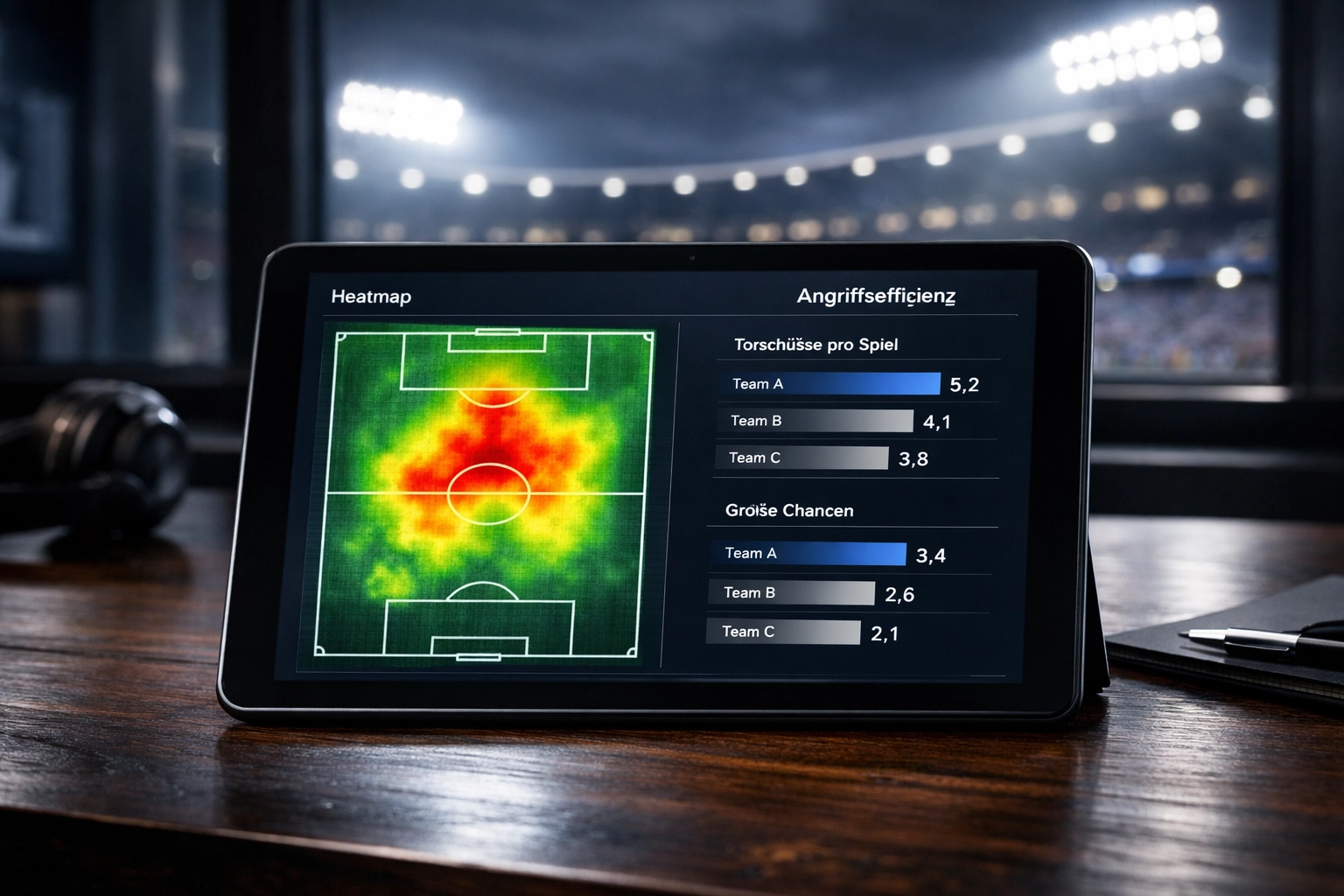 Datenanalyse der Offensiv-Statistiken für das Derby Hannover 96 gegen Braunschweig.