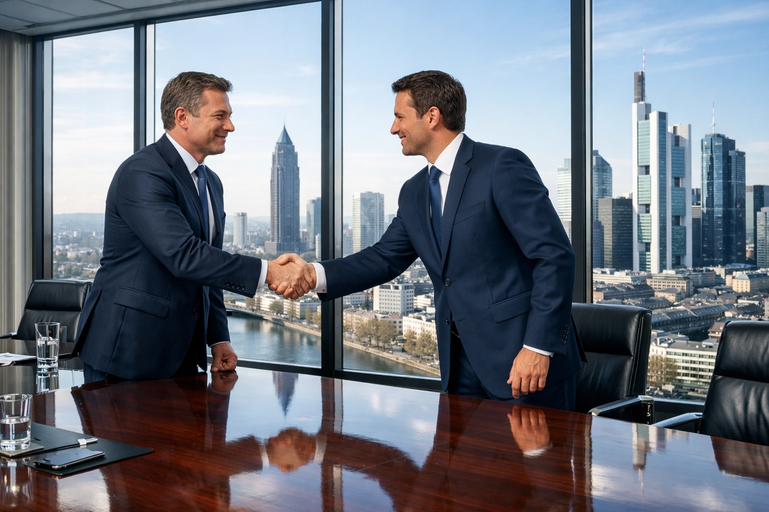 Handschlag von Geschäftspartnern als Symbol für Marktkonsolidierung und die Zukunft von Sportwetten in Deutschland.