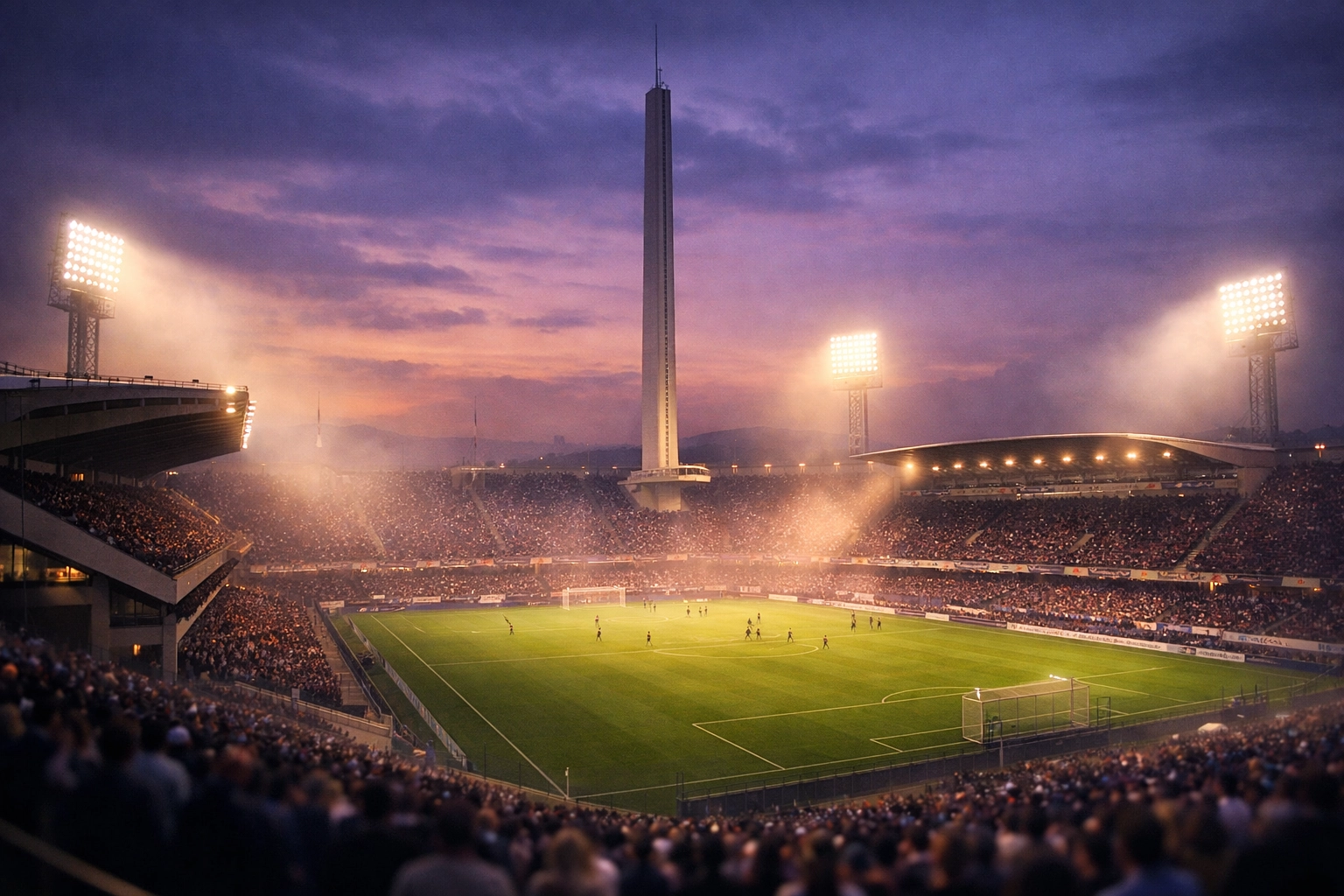 Atmosphäre im Stadio Artemio Franchi vor Florenz gegen Raków am 12.03.2026.