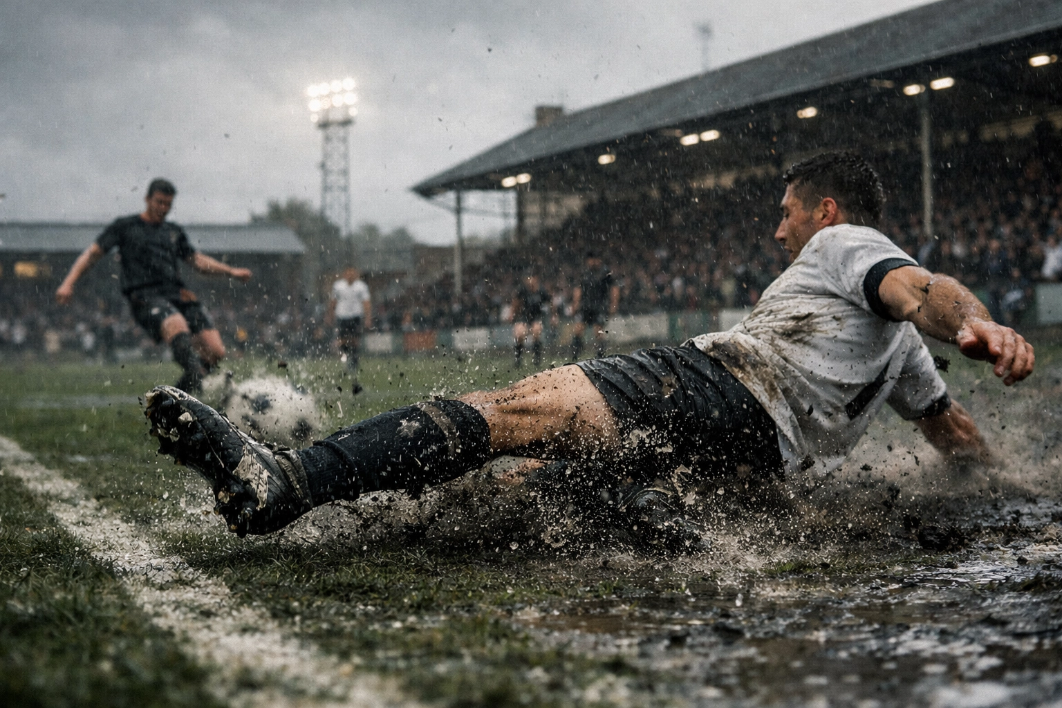 Intensiver Zweikampf im Regen bei Portsmouth gegen Derby für League One Wett-Tipps.