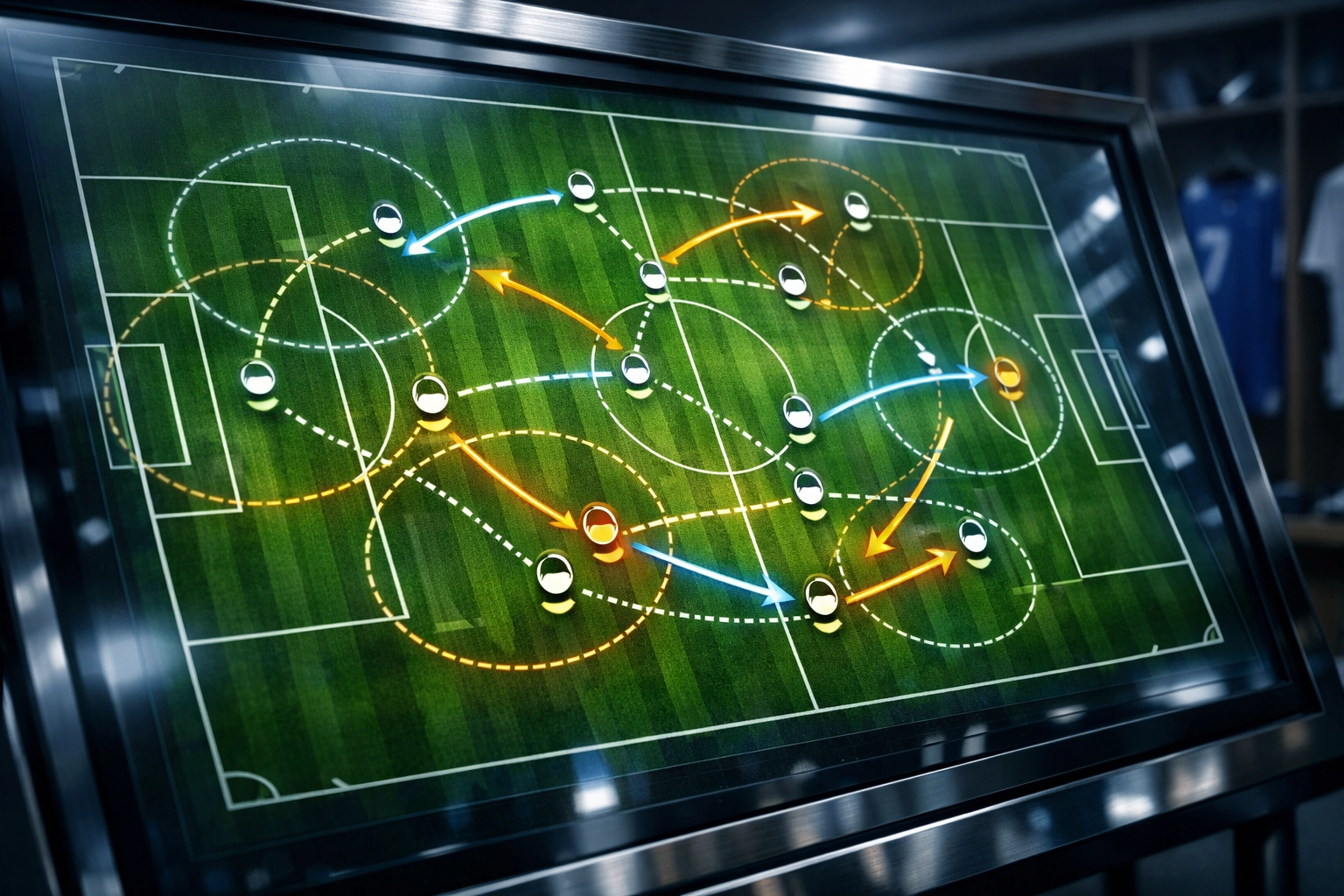 Grafische Taktik-Analyse und Spielzüge für die Prognose zum Spiel Fiorentina gegen Inter.