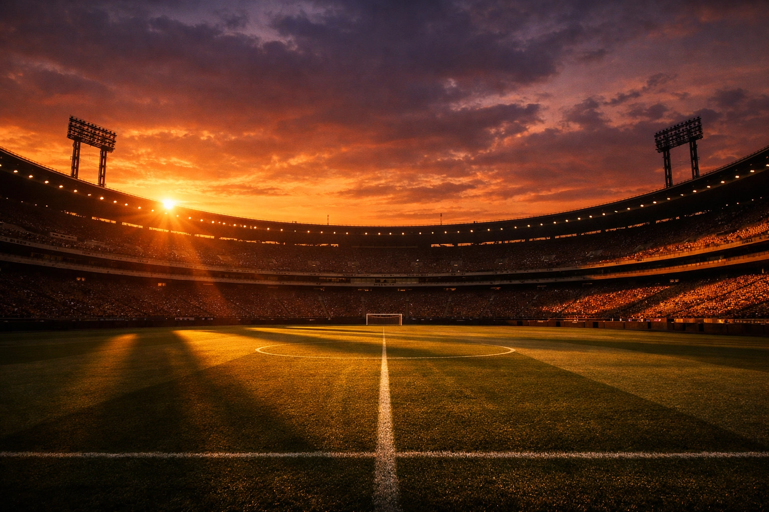 Stimmungsvolles Stadion in Südamerika vor dem Spiel Brasilien gegen Kolumbien.
