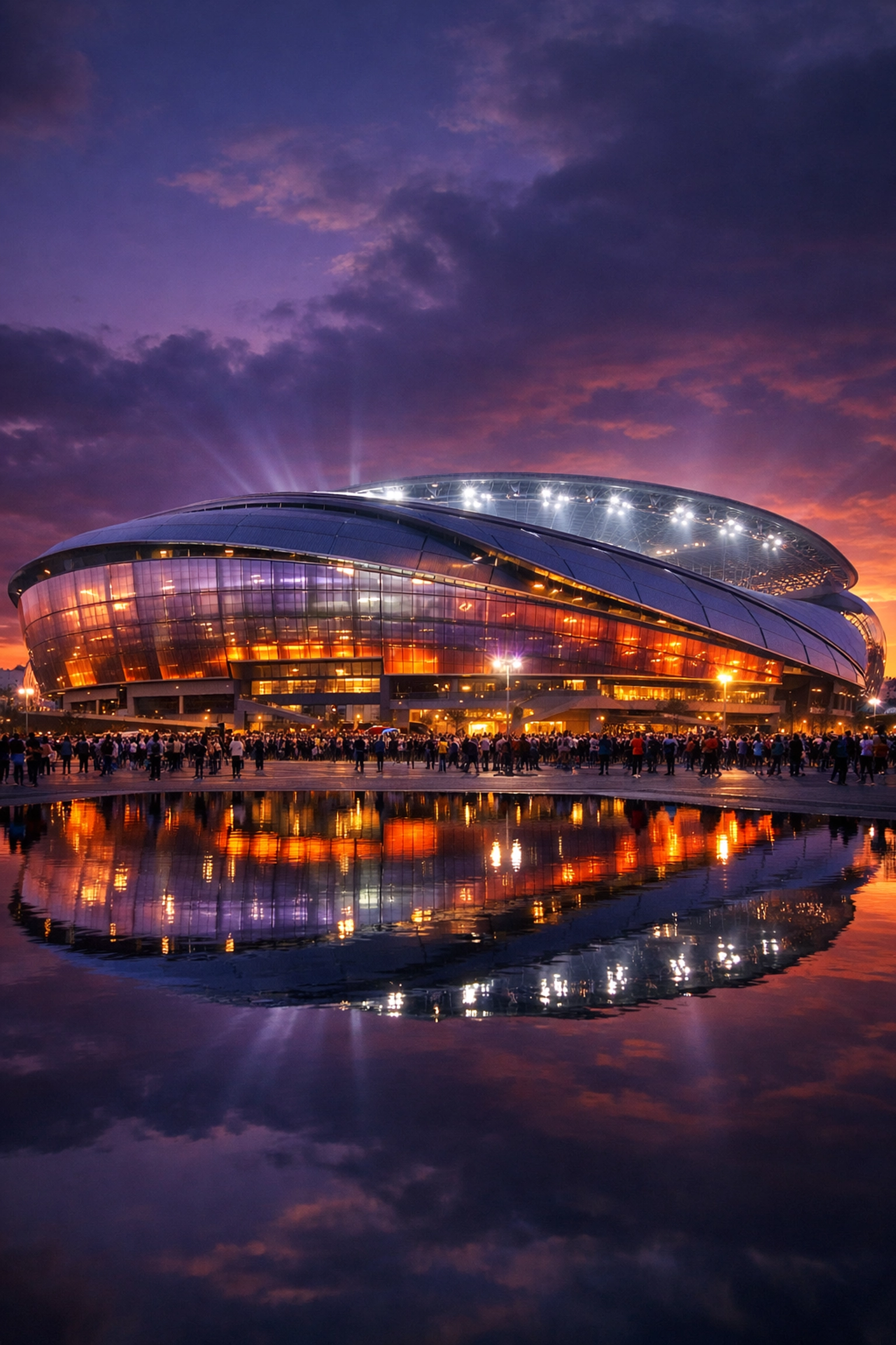 Moderne Stadionatmosphäre vor einem Bundesliga-Spiel zur Untermauerung professioneller Analysen.