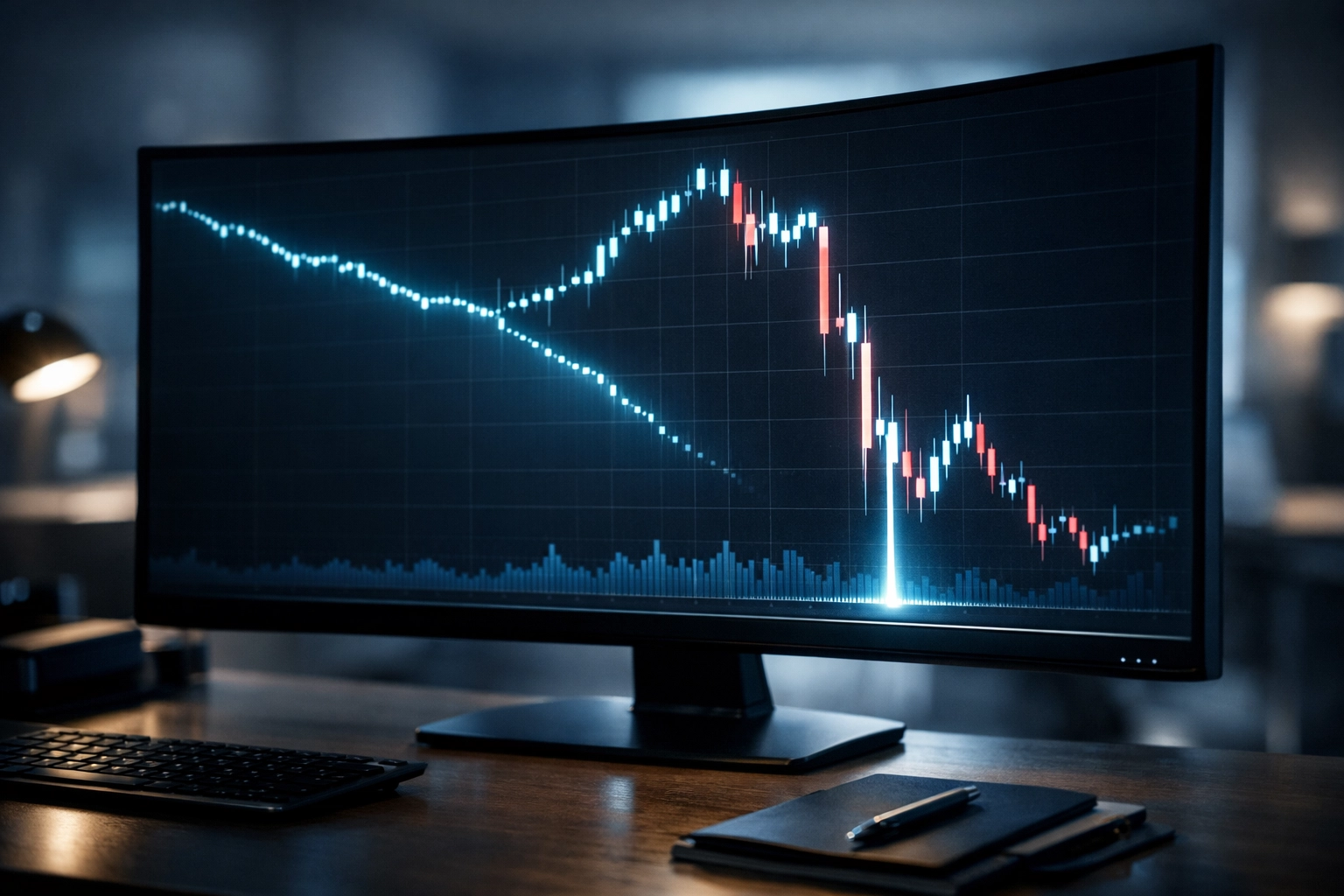 Analyse von Quotenbewegungen und Marktreaktionen auf einem professionellen Monitor.