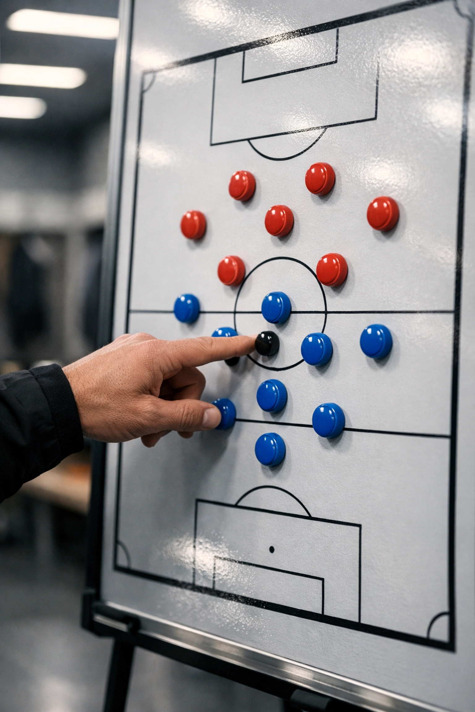 Taktiktafel mit Spielzügen für die Arsenal Sporting Prognose zur Champions League Spielanalyse.