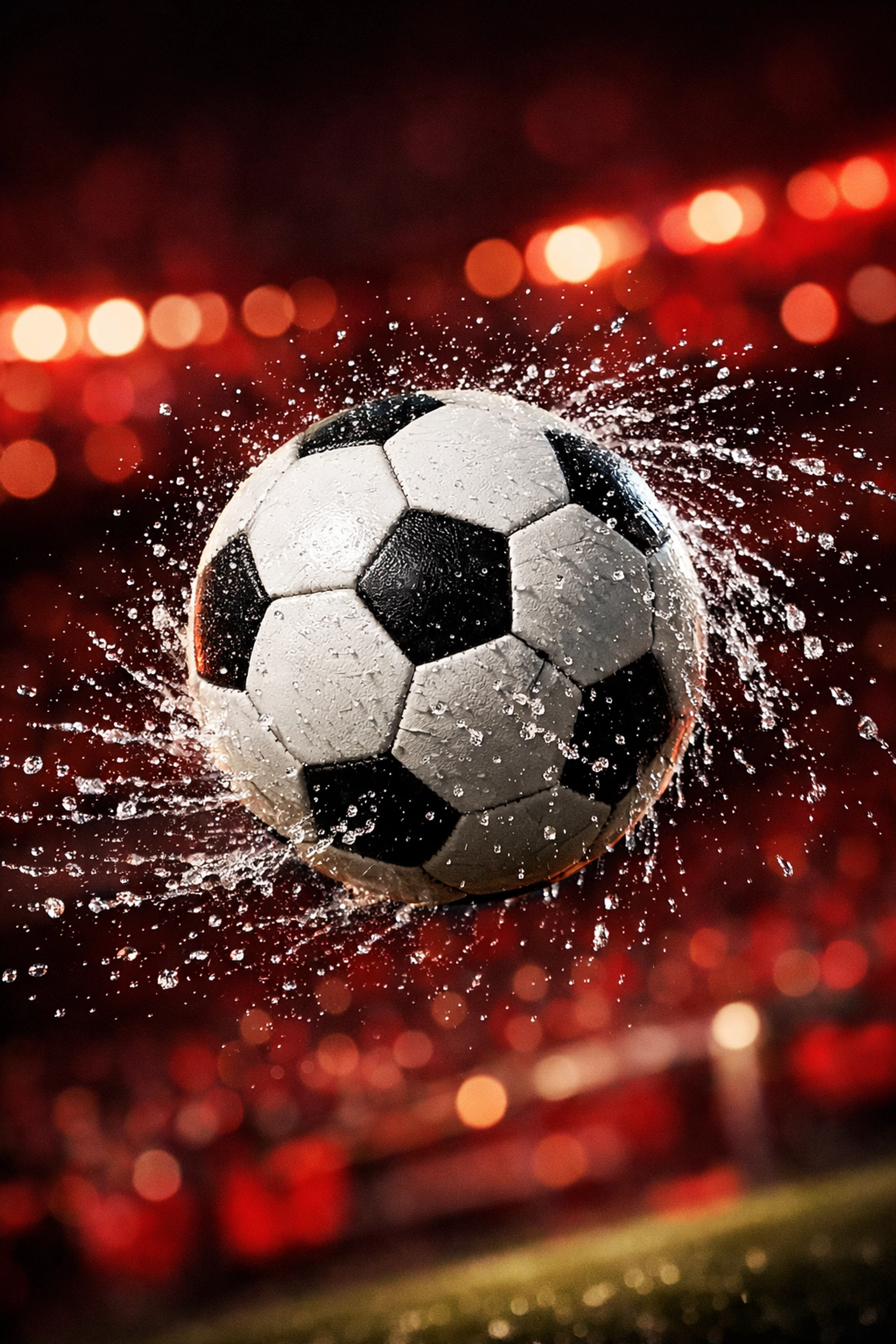 Dynamische Nahaufnahme eines Fußballs vor der Champions League Vorschau Bayern gegen Arsenal.