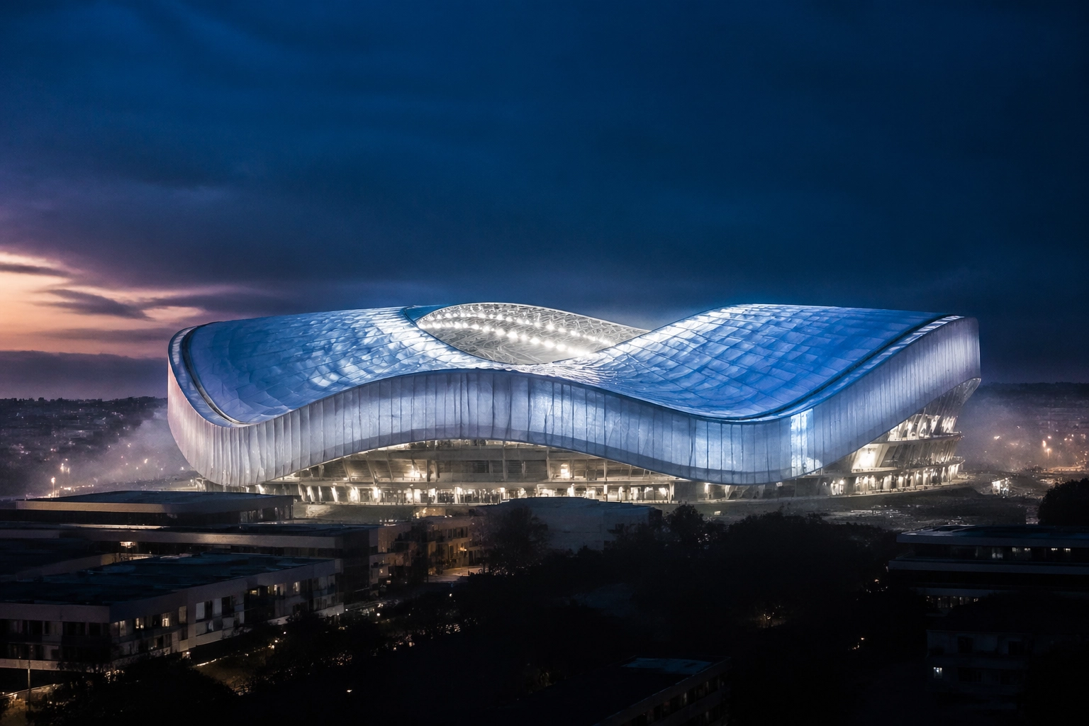 Stade Vélodrome Atmosphäre für das Derby Olympique Marseille gegen OGC Nizza.