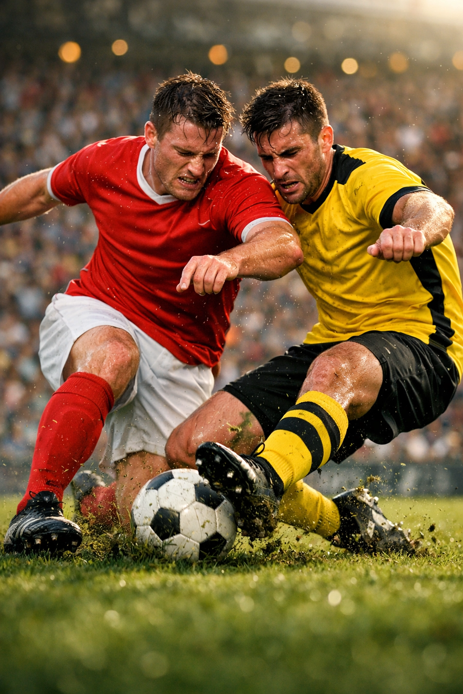 Intensiver Zweikampf zwischen Spielern von Stuttgart und Dortmund am 04.04.2026