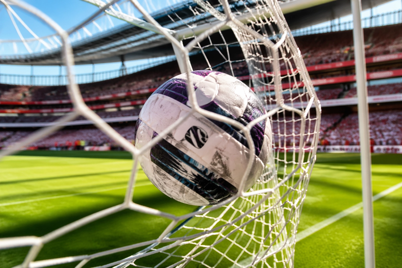 Fußball fliegt im Emirates Stadium ins Tor – Analyse der Expected Goals für Arsenal gegen Newcastle.