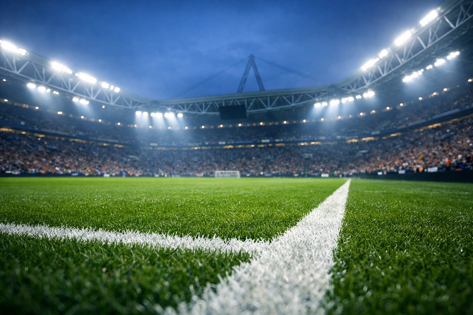 Blick auf das Allianz Stadium in Turin vor dem Spiel Juventus Turin gegen den FC Genua.