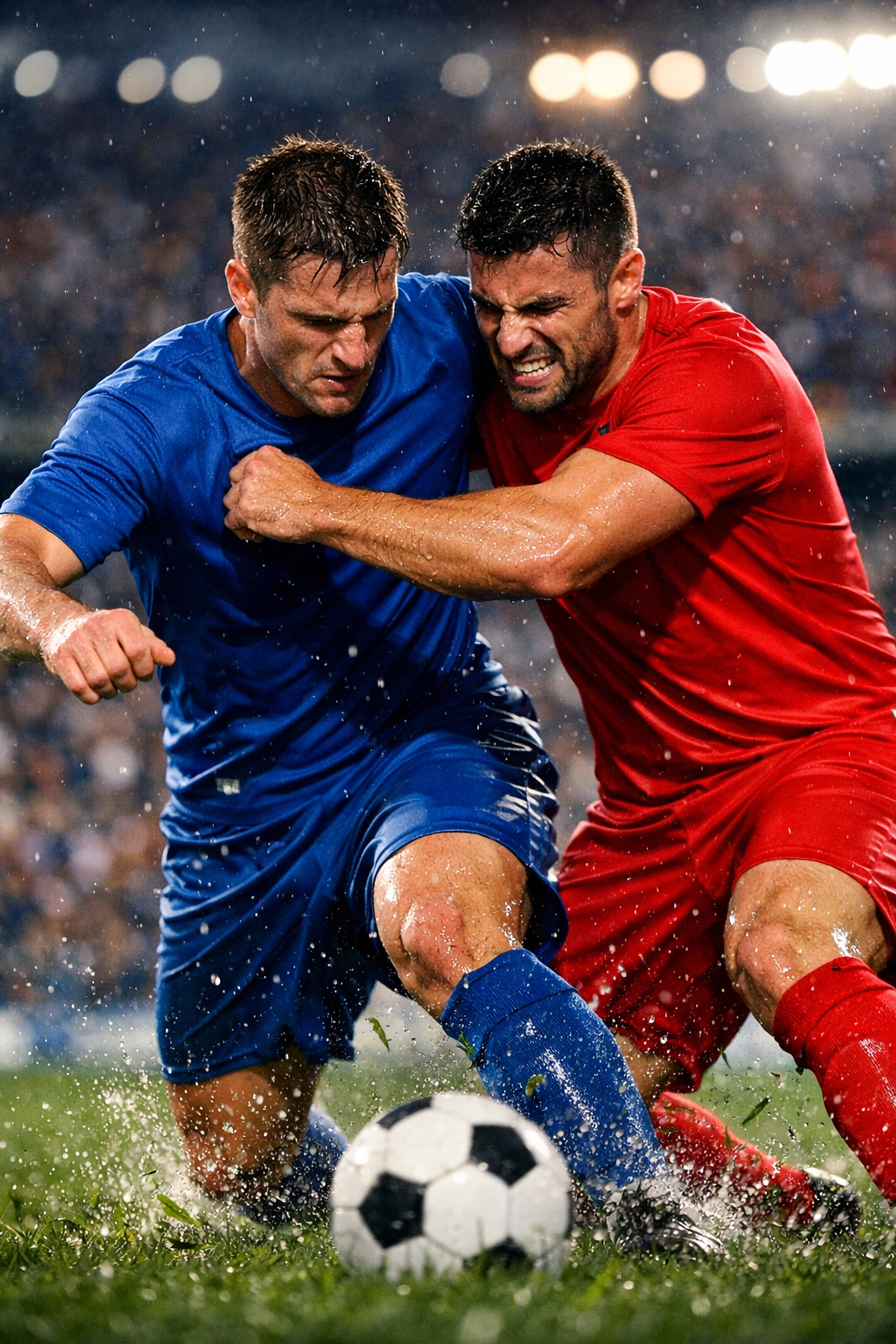 Intensiver Zweikampf um den Ball im Premier League Spiel zwischen Chelsea und Manchester United.