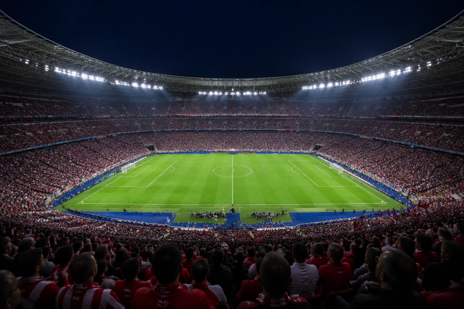 Atmosphäre im Estadio Metropolitano beim Champions League Halbfinale Atlético vs. Arsenal am 29.04.2026.
