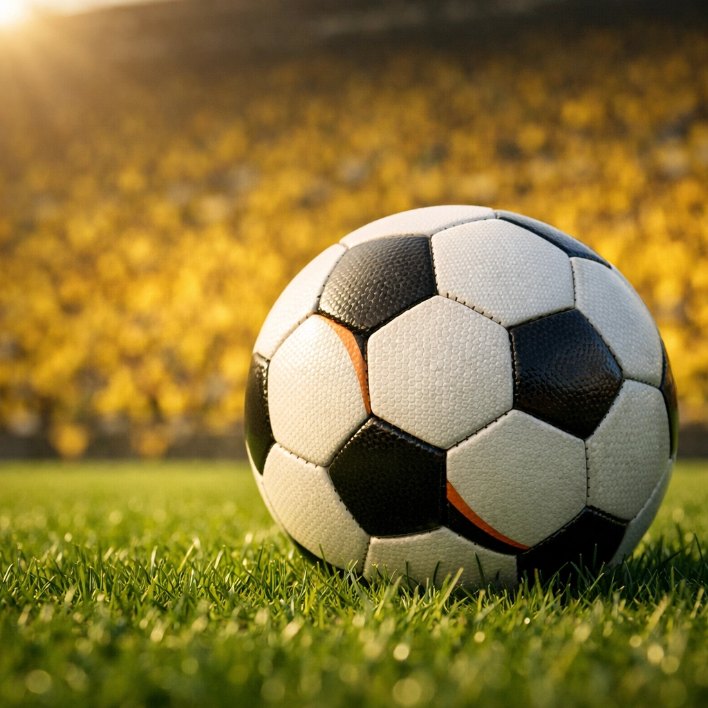 Fußball auf dem Rasen vor der Gelben Wand für BVB Statistik-Analysen.