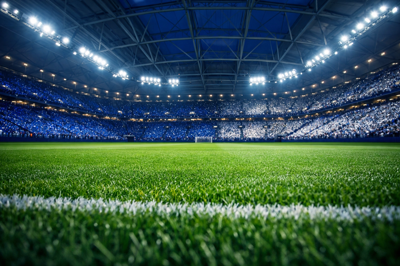 Atmosphäre in der Veltins-Arena vor dem Spiel Schalke 04 gegen Karlsruher SC im Aufstiegskampf.
