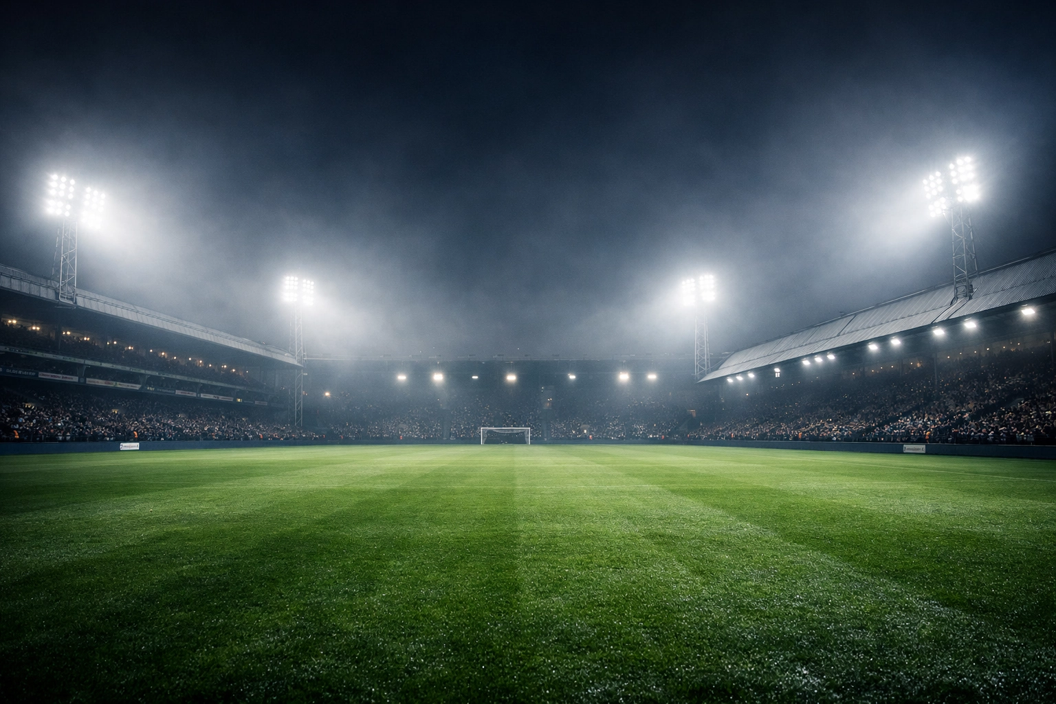 Selhurst Park Stadion bei Nacht vor dem Premier League Spiel Crystal Palace gegen West Ham.