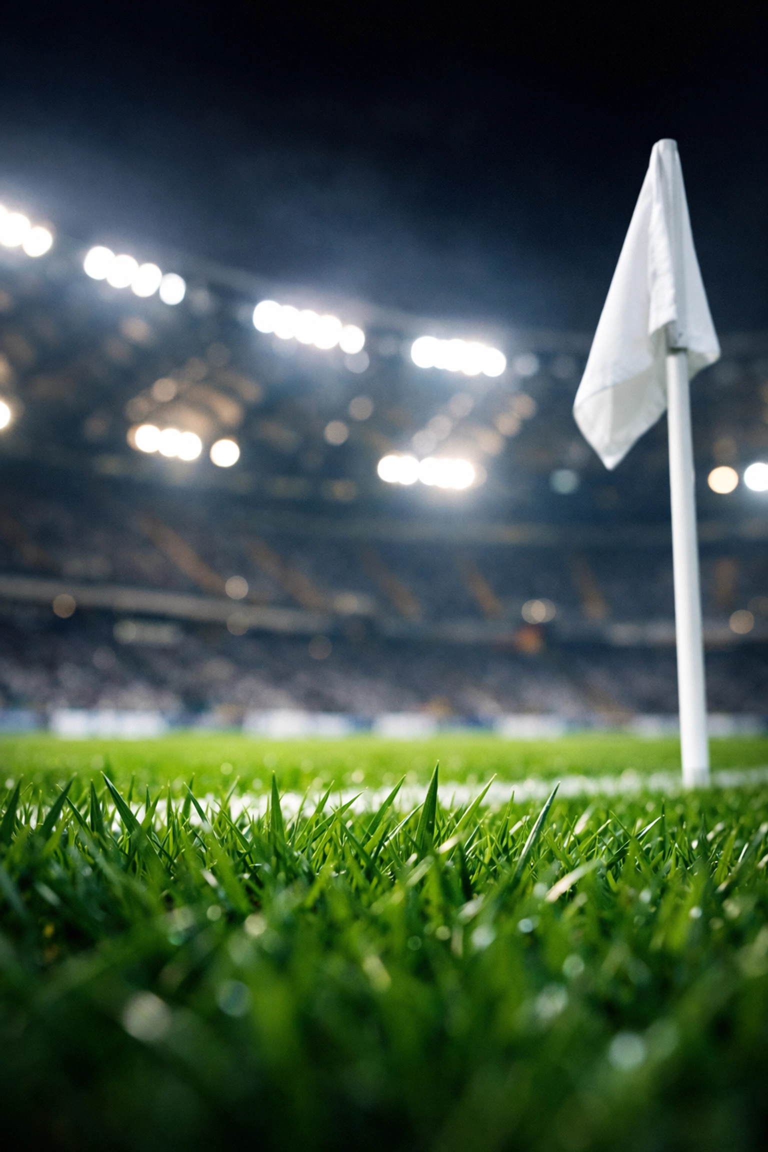 Eckfahne im Stadio Olimpico vor dem Topspiel AS Rom gegen FC Bologna in der Serie A.