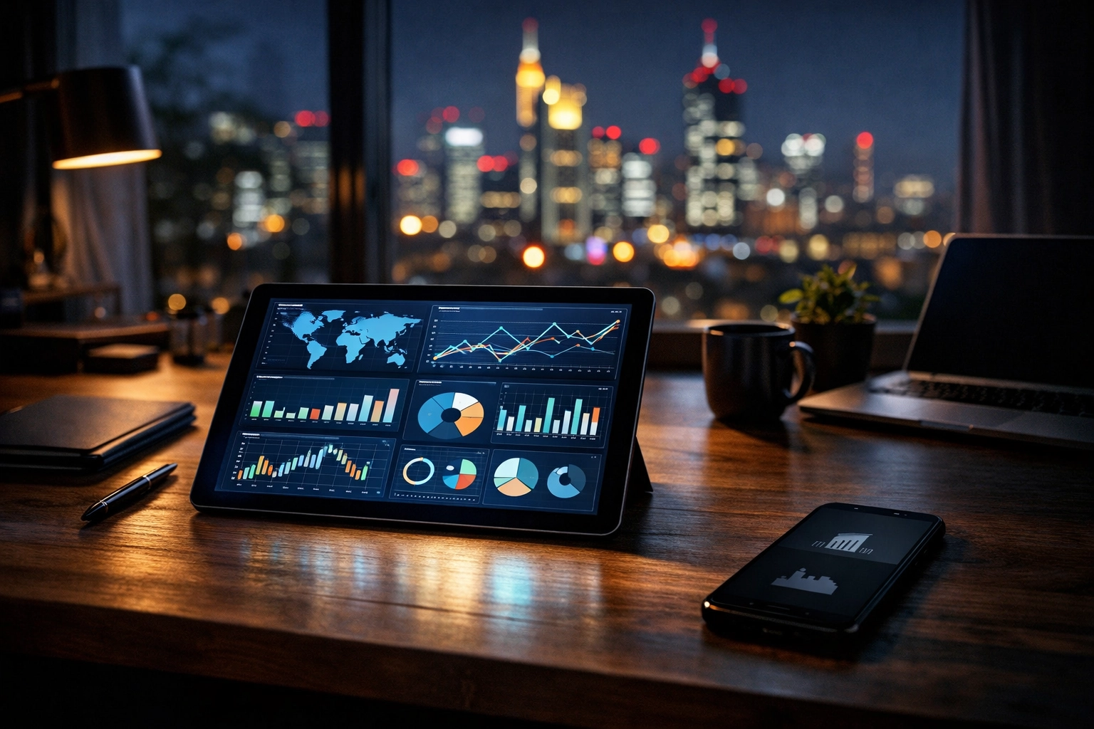 Daten-Analyse am Tablet zur Überwachung des Glücksspielmarktes und Schwarzmarkts in Deutschland.