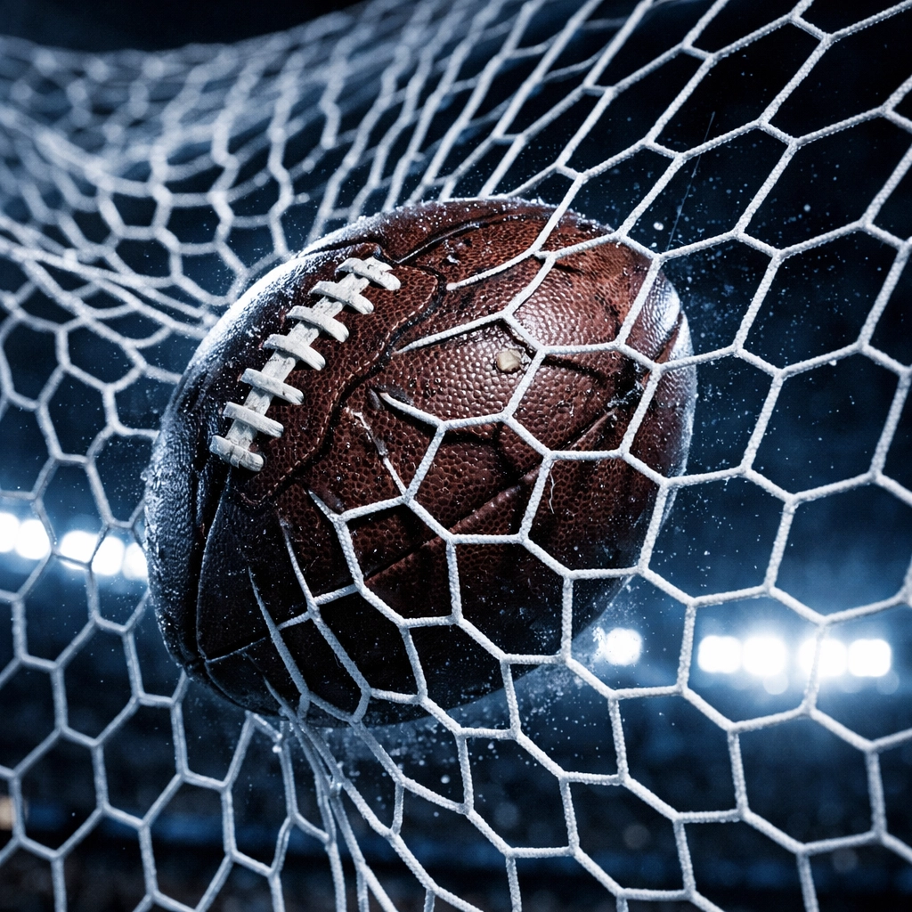 Ein Fußball zappelt im Netz als Symbol für die Over 2.5 Tore Prognose beim Spiel Real gegen Bayern.