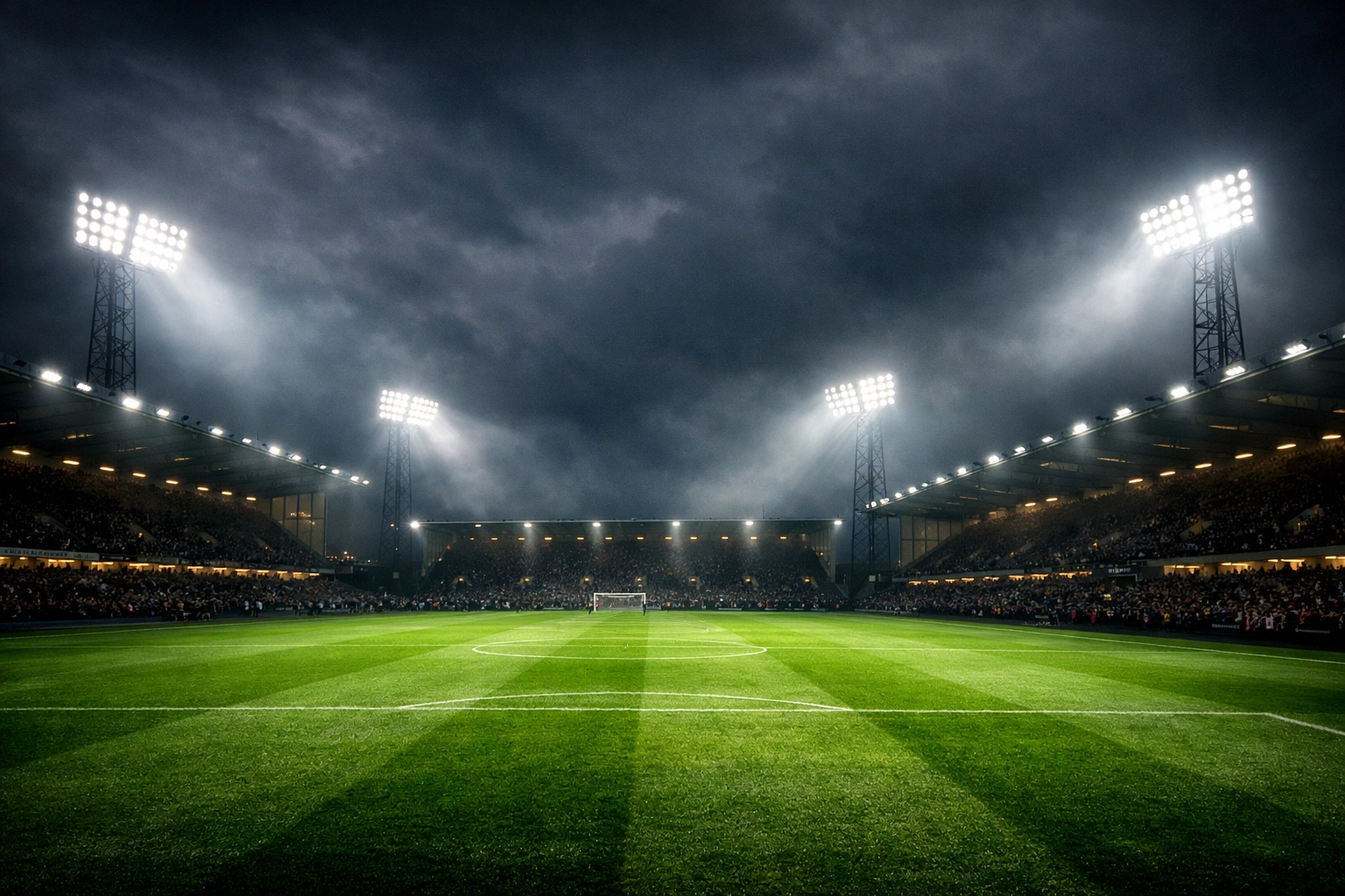 Flutlicht im Turf Moor Stadion zur Premier League Prognose Burnley gegen Manchester City am Mittwoch.