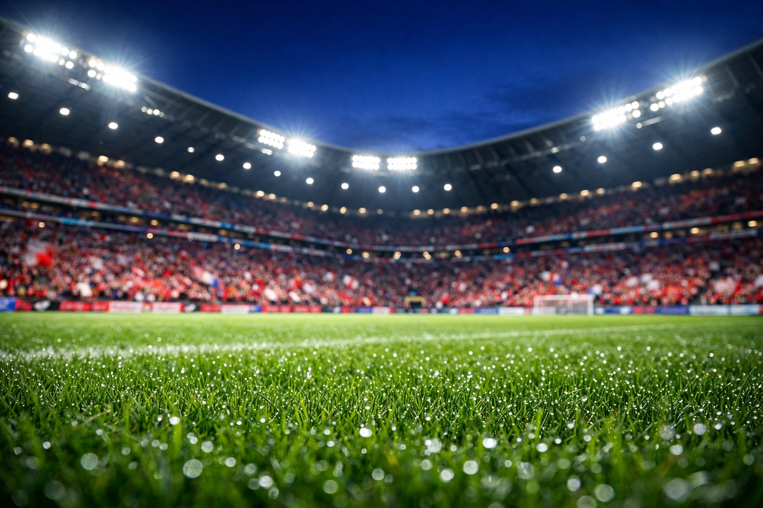 Stimmungsvolles Fußballstadion am Spieltag für die Analyse von Bayern München gegen RB Leipzig.