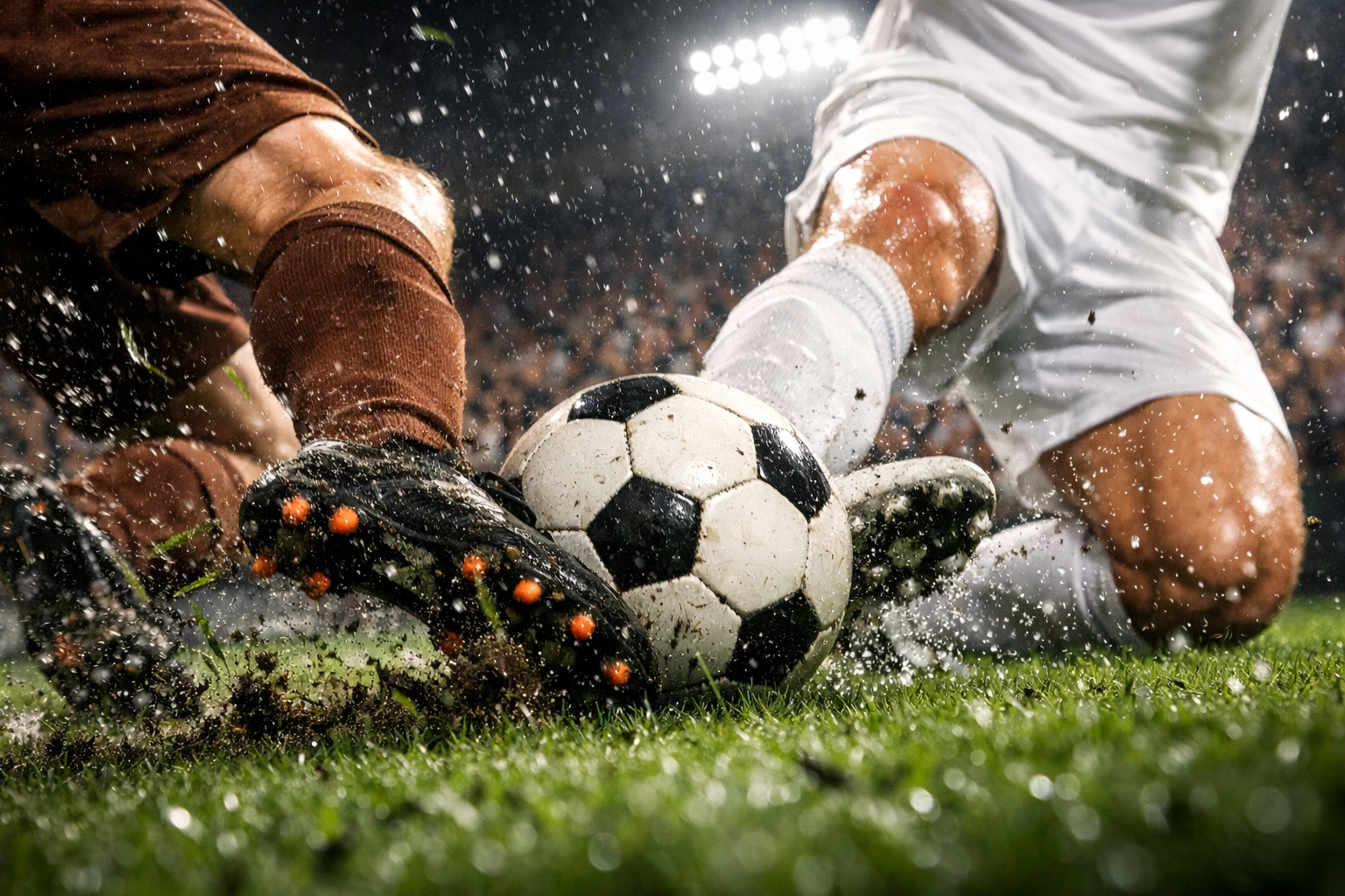 Intensiver Zweikampf um den Ball beim Bundesliga-Duell zwischen FC St. Pauli und 1. FC Köln.