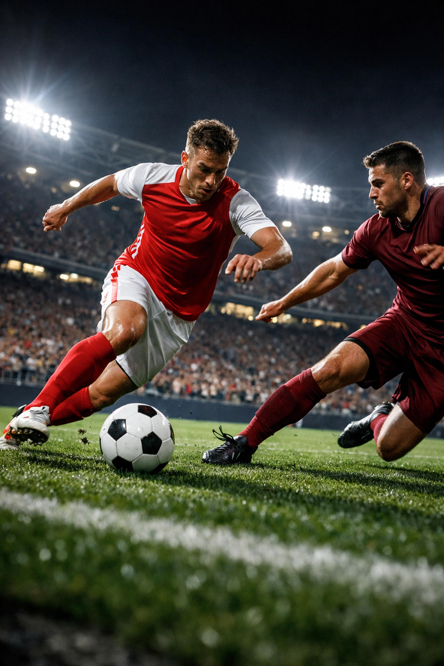 Dynamische Spielszene im Stadion für die RB Leipzig gegen Union Berlin Analyse.