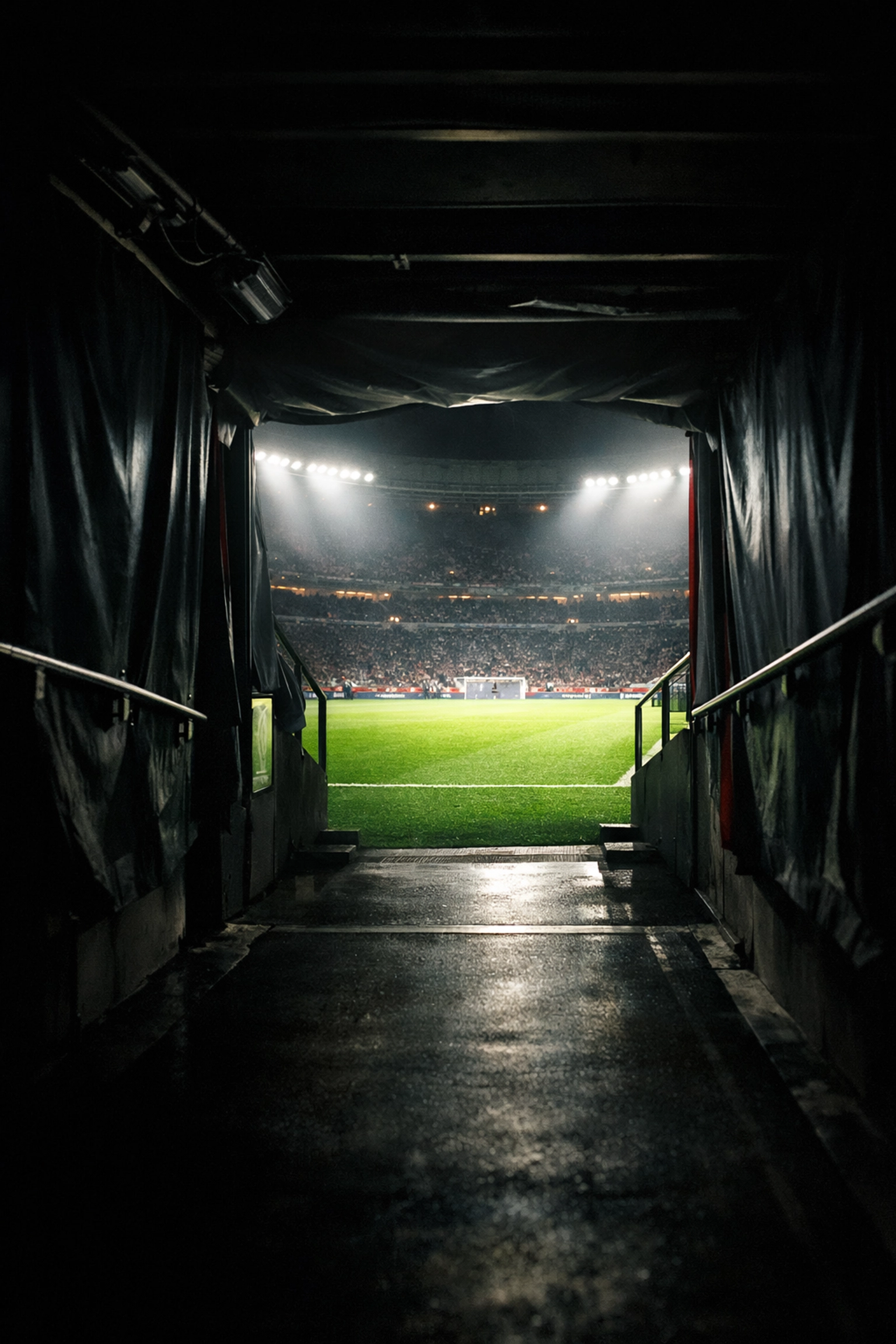 Blick aus dem Spielertunnel im Metropolitano Stadion für taktische La Liga Wett-Tipps.