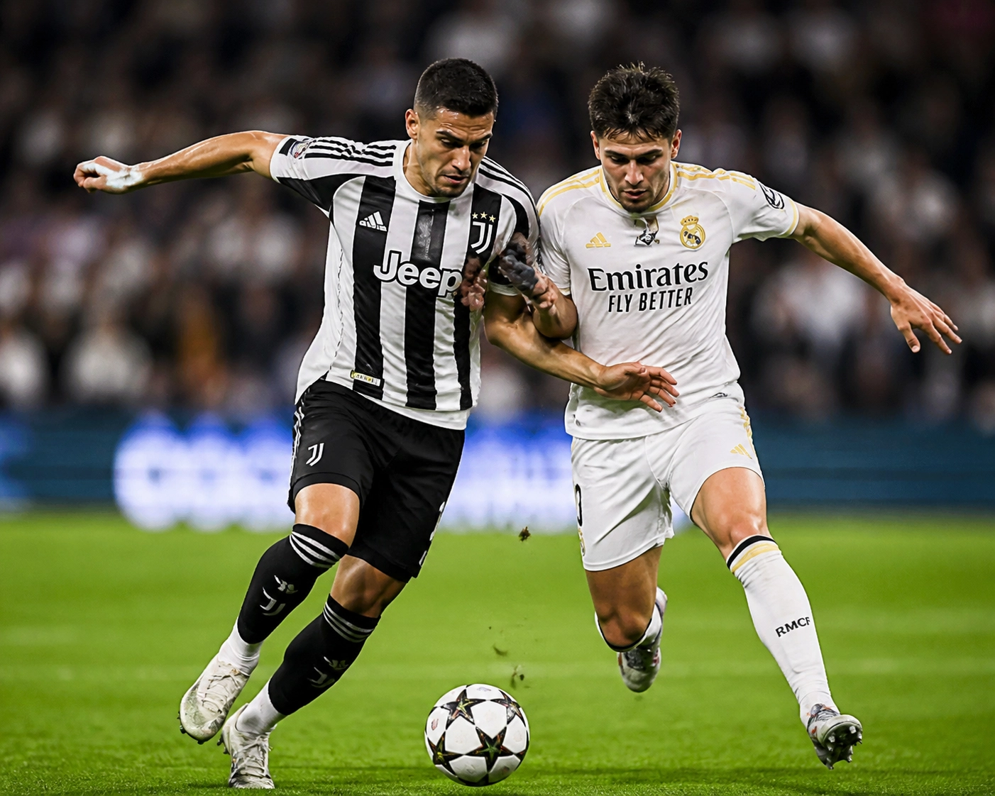 Spielsituation und Zweikampf zwischen Newcastle United und Leeds United in der Premier League