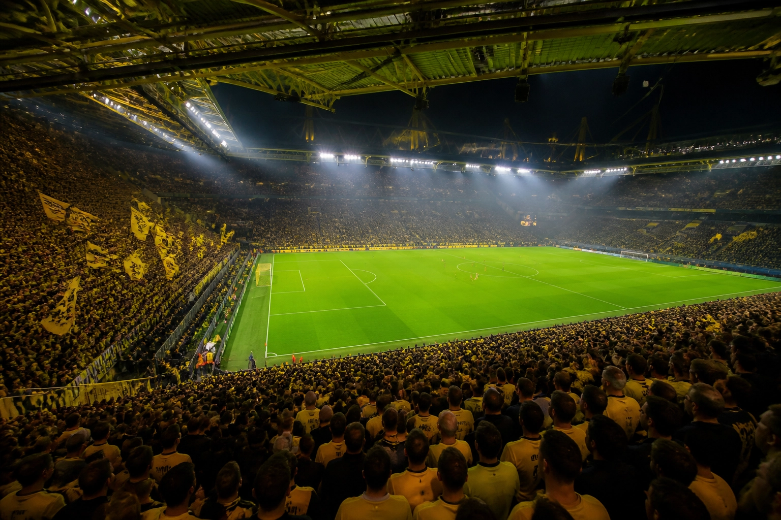 Atmosphäre im Signal Iduna Park vor dem Bundesliga-Duell Dortmund gegen Frankfurt.