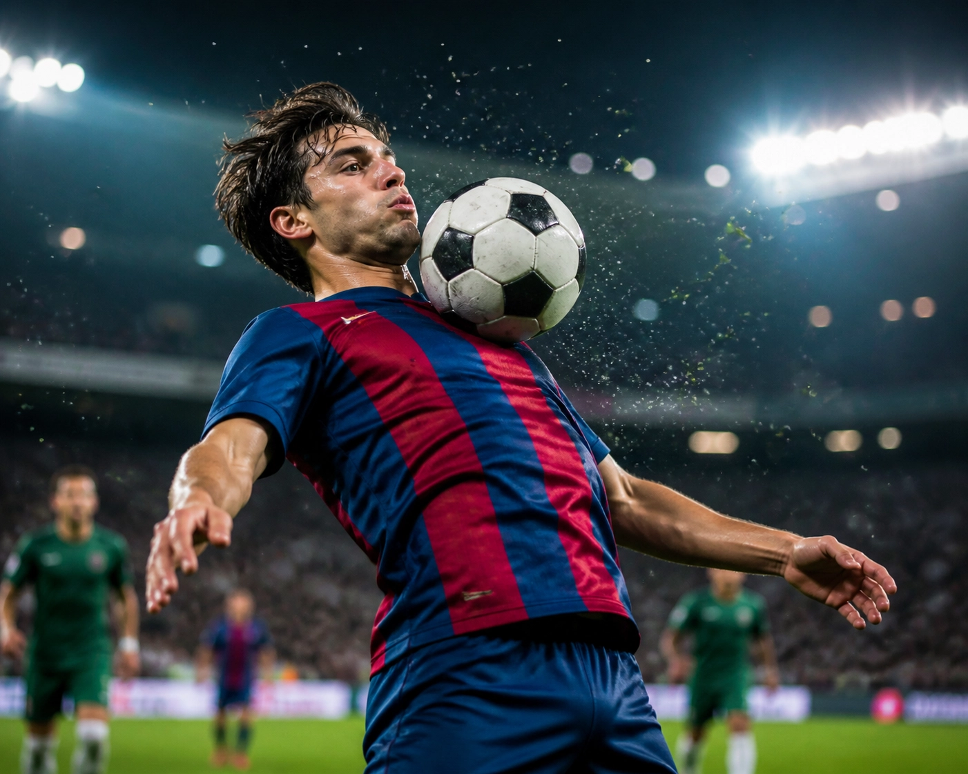 FC Barcelona Stürmer bei der Ballannahme im Camp Nou während eines La Liga Spiels