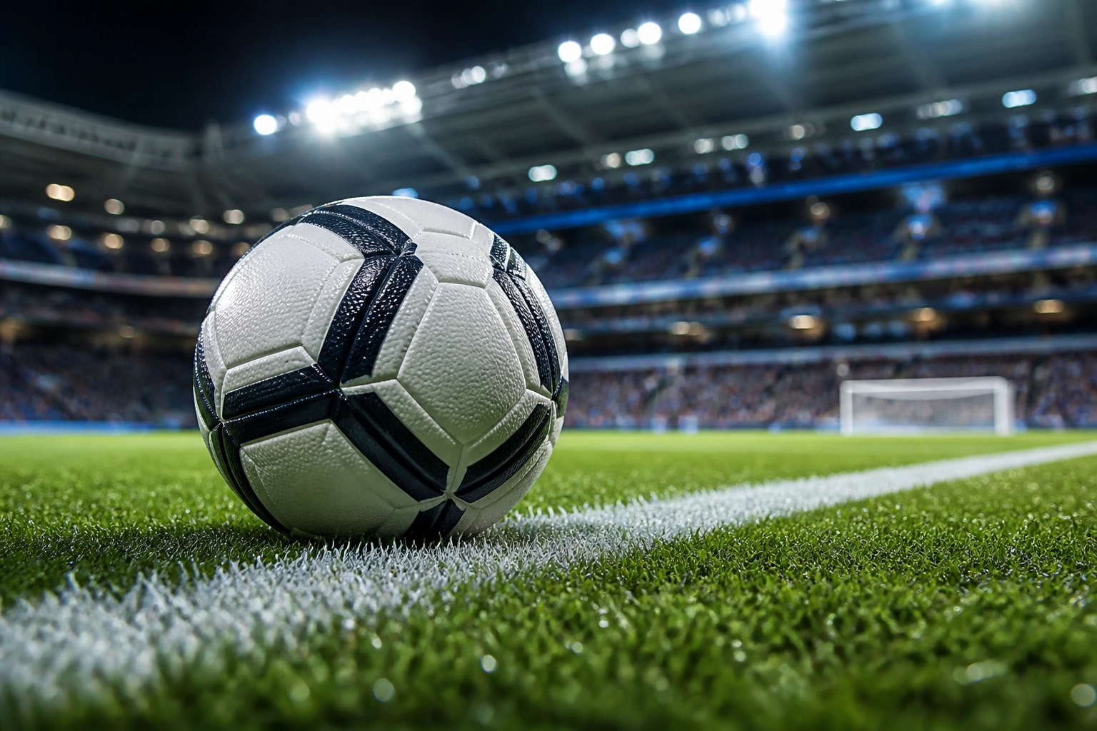 Fußball auf der Strafraumlinie für Premier League Prognosen zum Spiel West Ham gegen Arsenal.