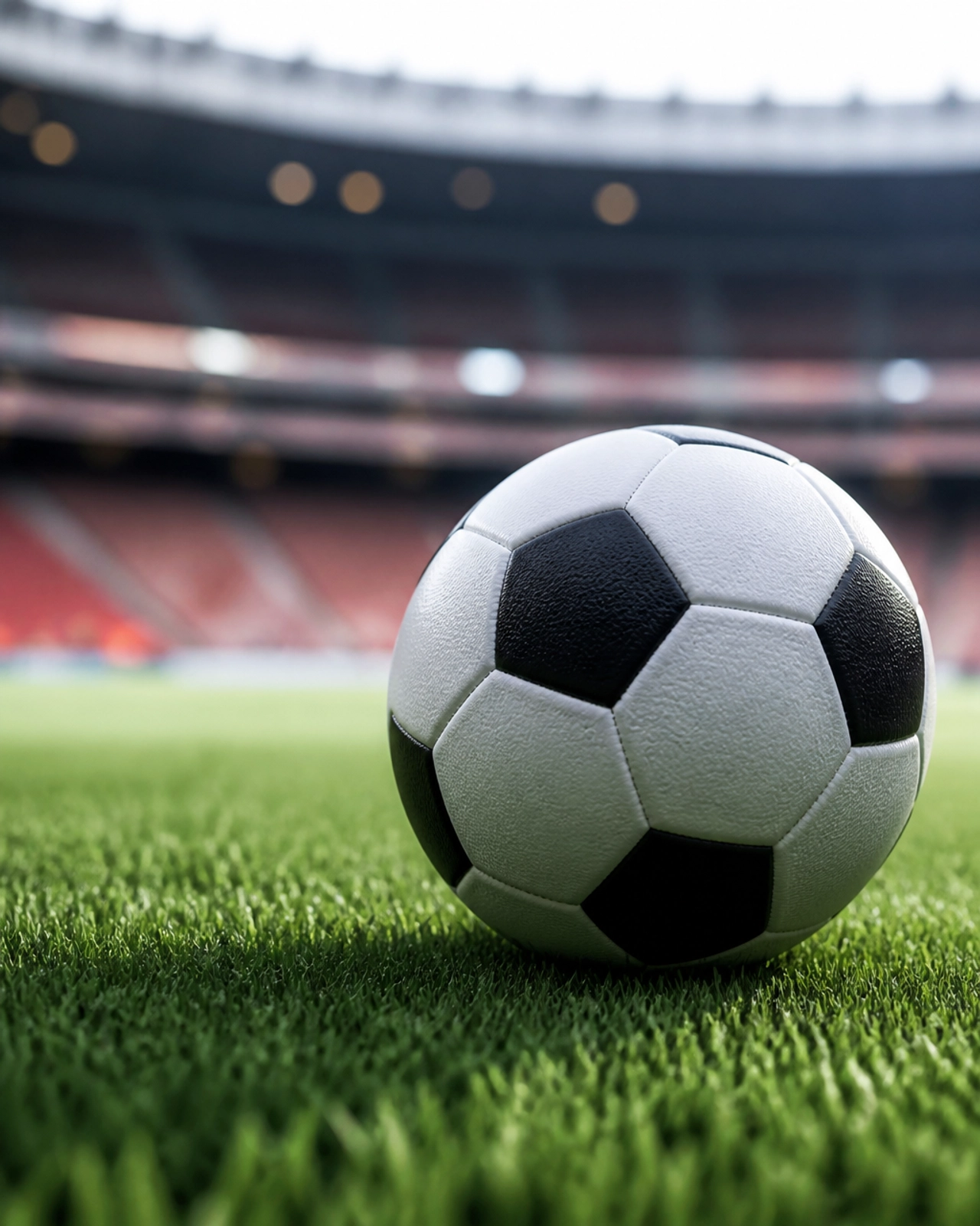 Detailaufnahme eines Fußballs auf Rasen am Spieltag 25.05.2026