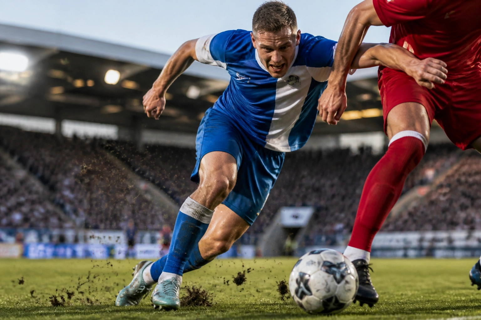 Dynamischer Zweikampf im Spiel Paderborn gegen Karlsruhe für Fußball Prognosen heute.