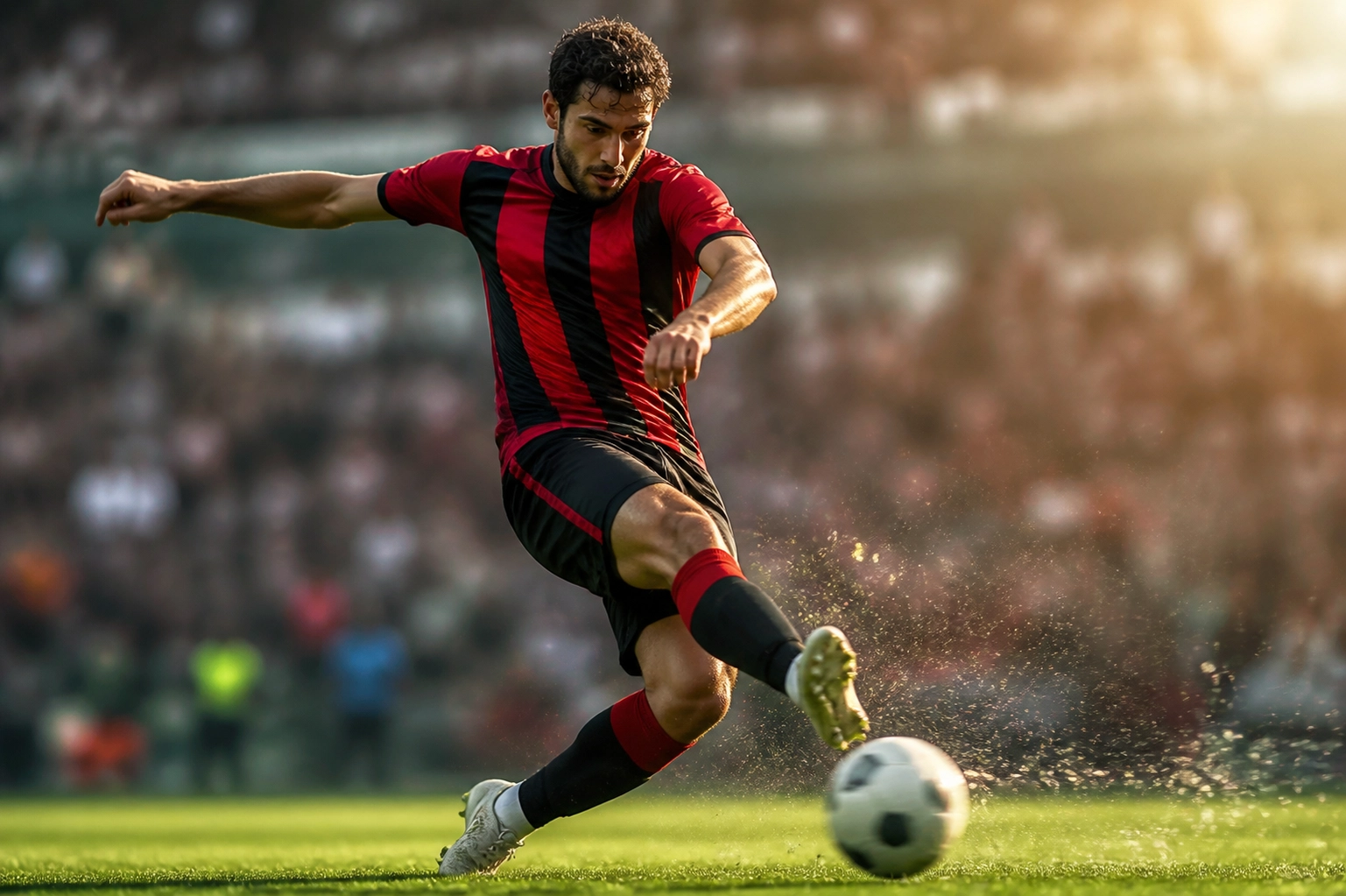 Ein Angreifer beim Torschuss passend zur bayer leverkusen hamburg prognose für sportwetten tipps heute.