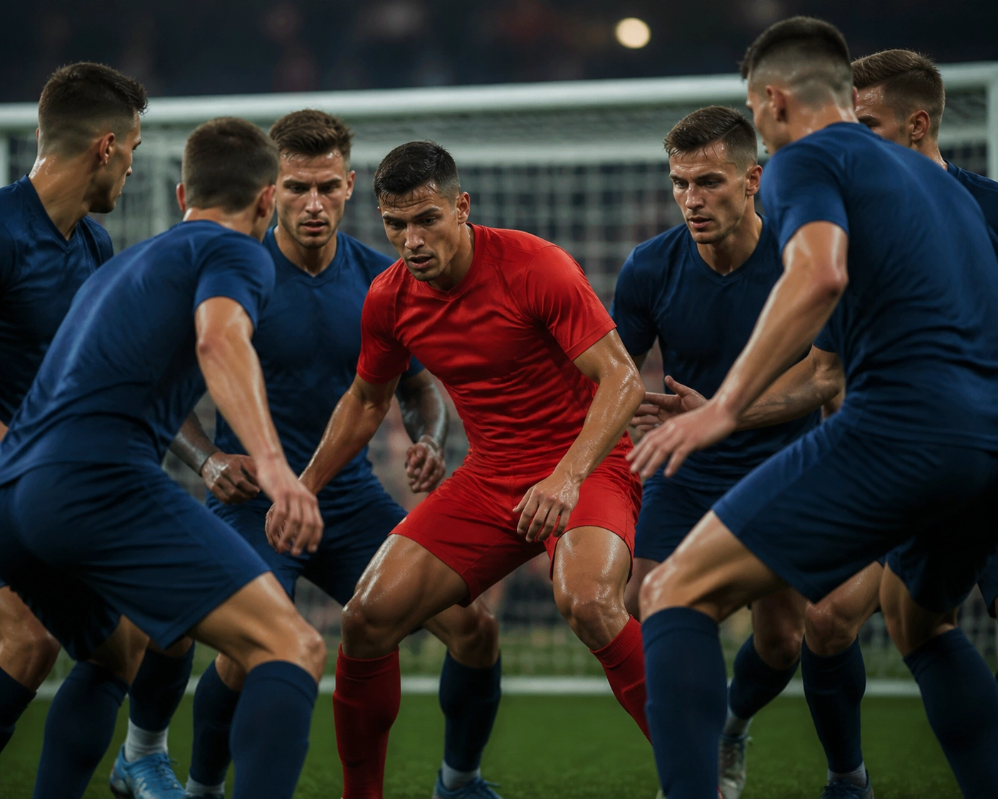Dichter Defensivblock von PSG gegen den FC Bayern München im Champions League Halbfinale.