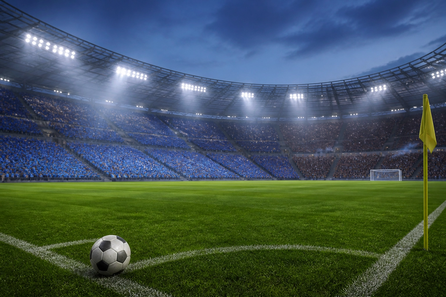 Stadio Olimpico Rom bei Flutlicht vor der Partie Lazio vs. Inter Mailand am 10.05.2026.